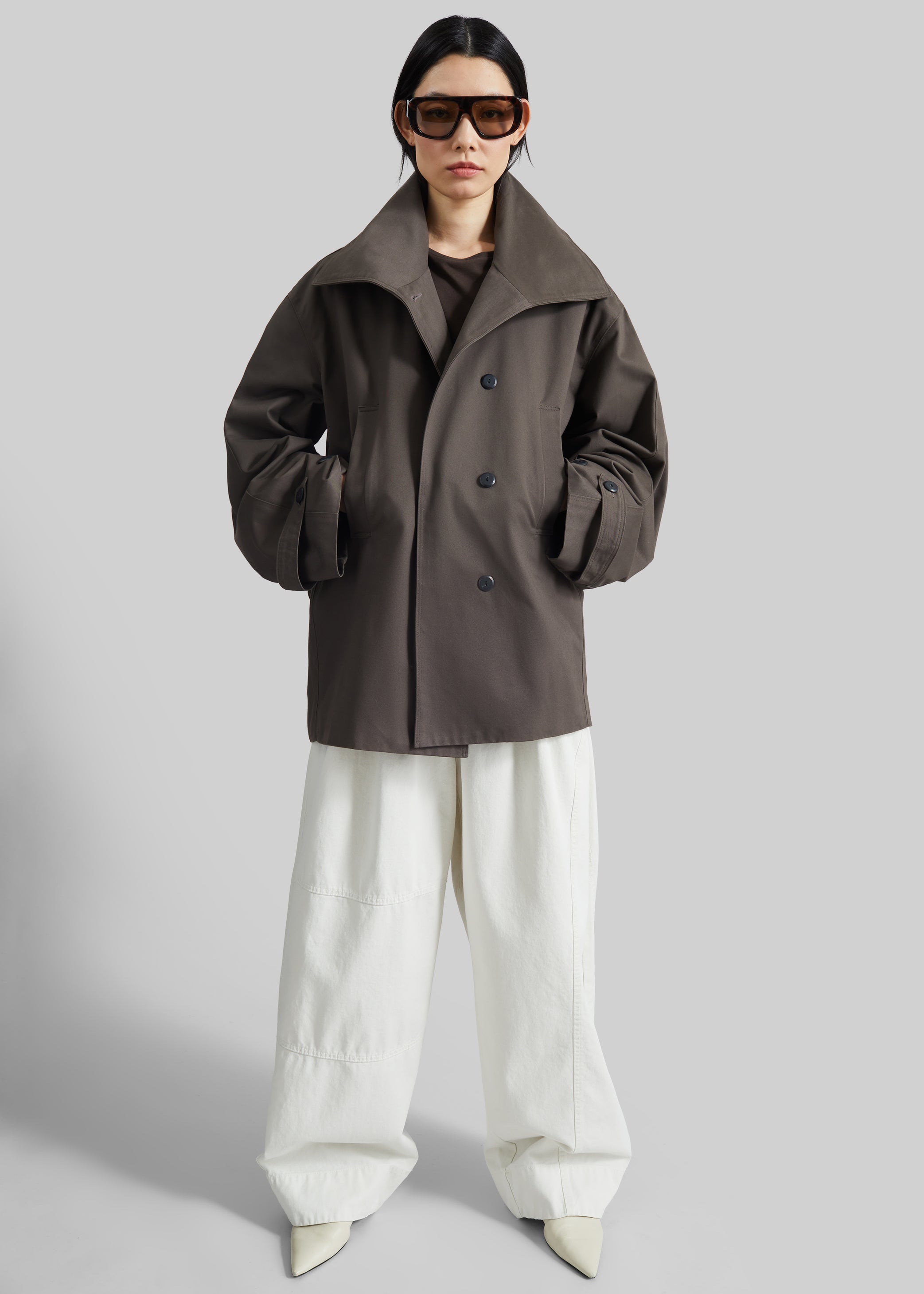 Shop the look image for Lahti Belted Short Coat - Brown