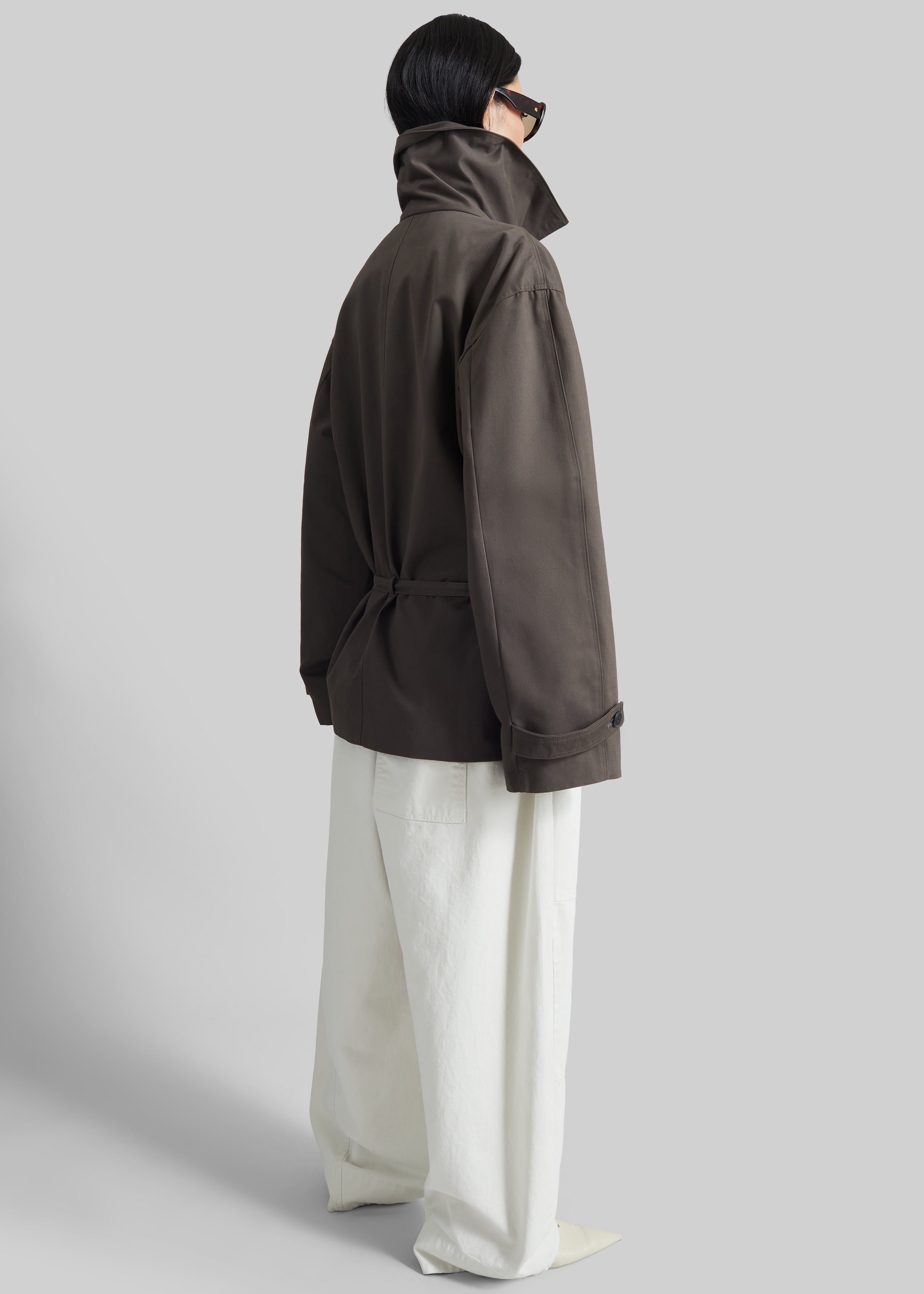 Lahti Belted Short Coat - Brown – The Frankie Shop