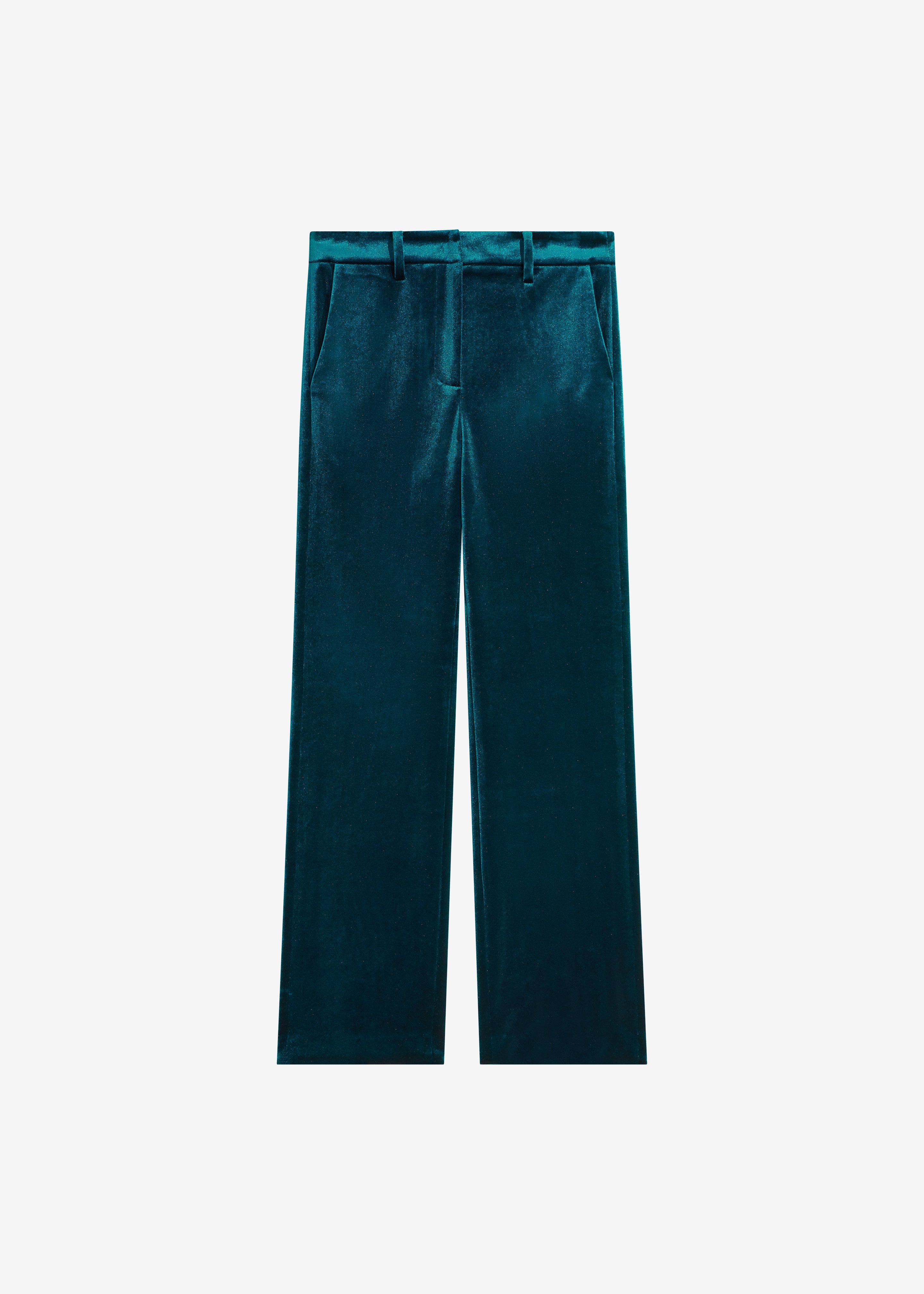 Laila Velvet Trousers - Deep Green - 10