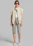 Lance Sleeveless Bomber Jacket - Beige