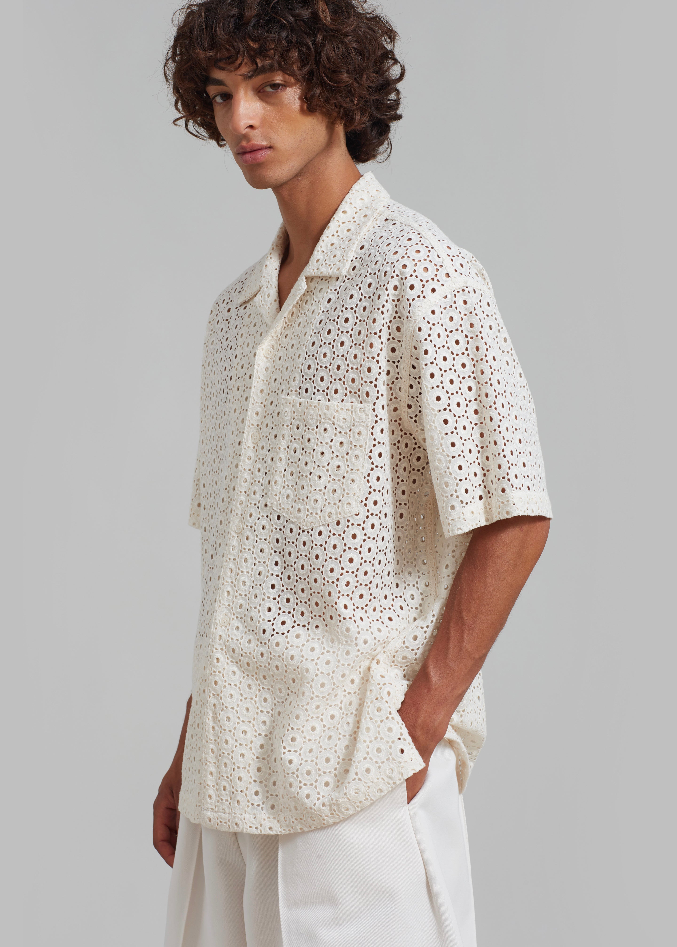 Landon Short Sleeve Shirt - Beige - 8