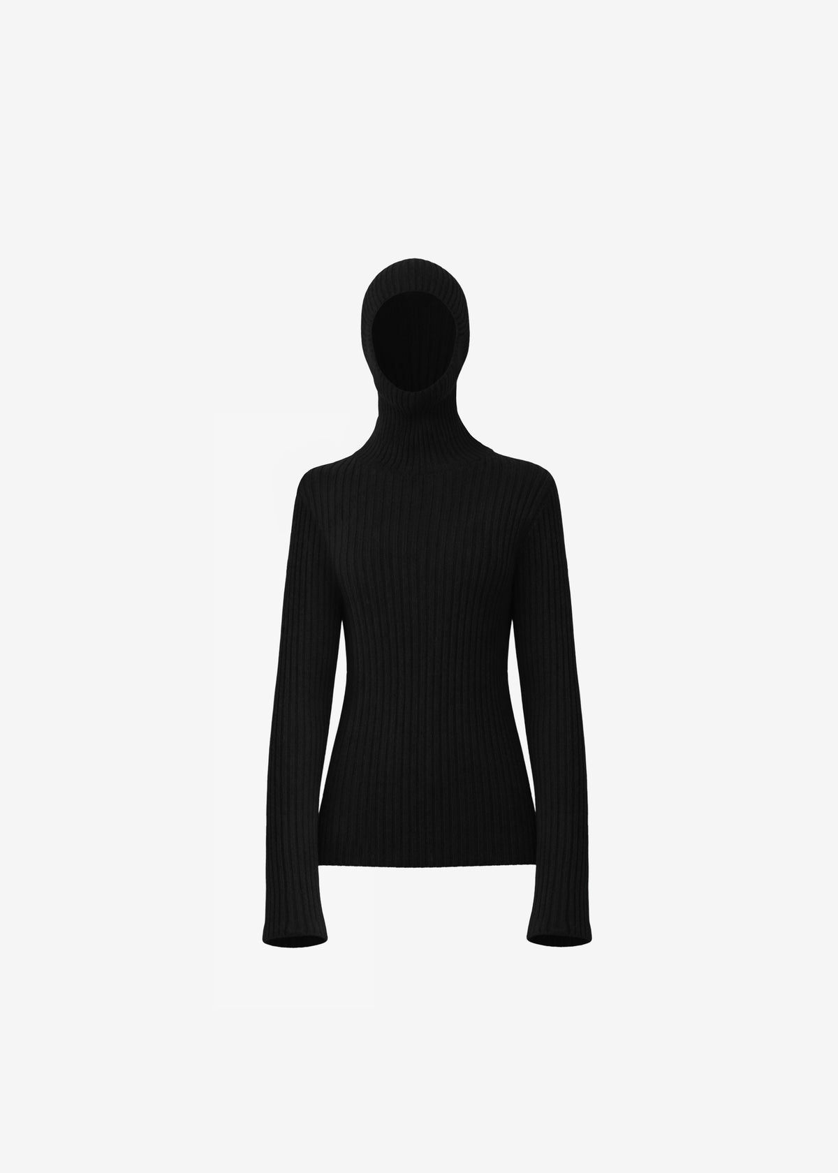 Larice Hooded Knit Top - Black - 9