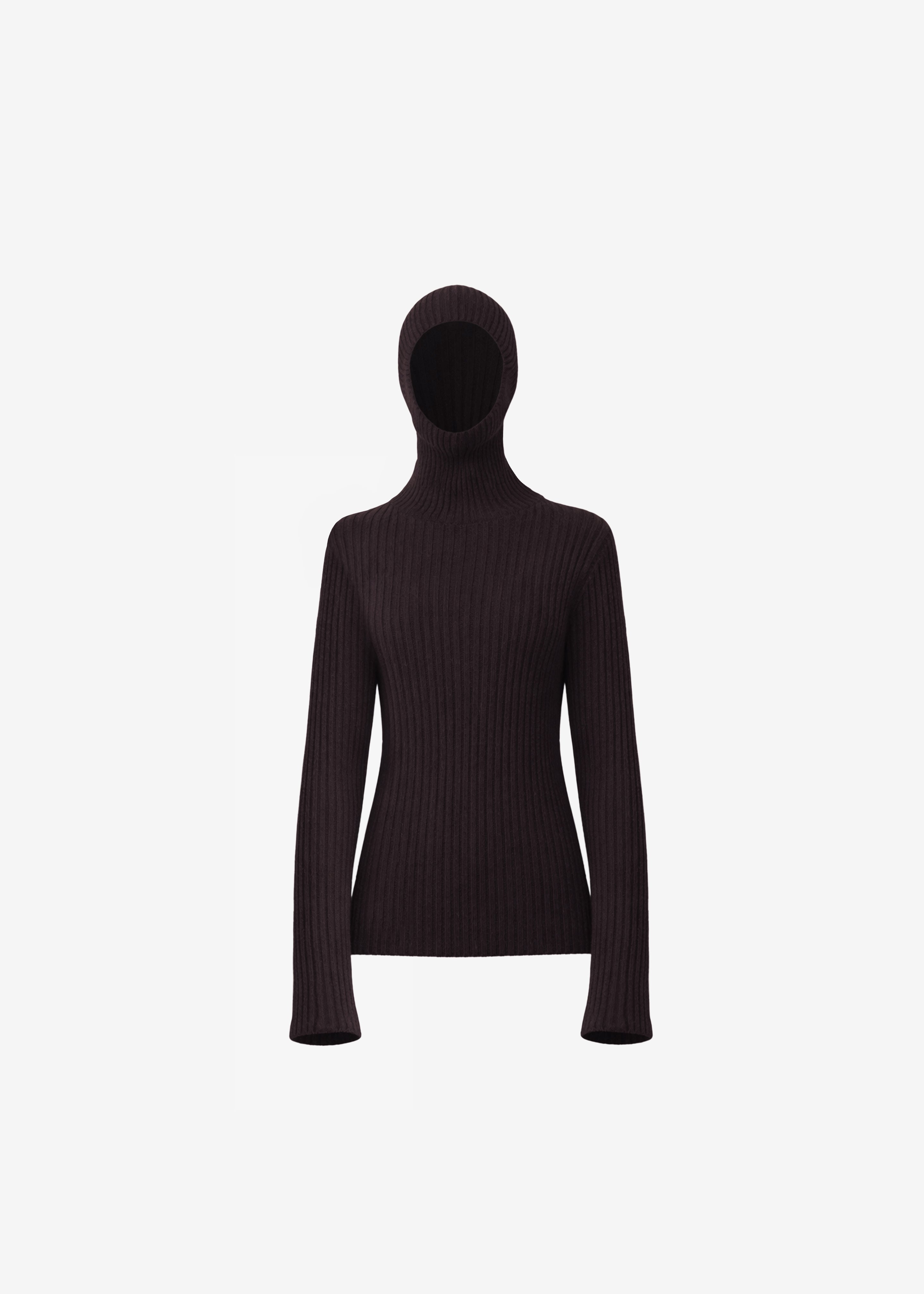 Larice Hooded Knit Top - Brown - 9
