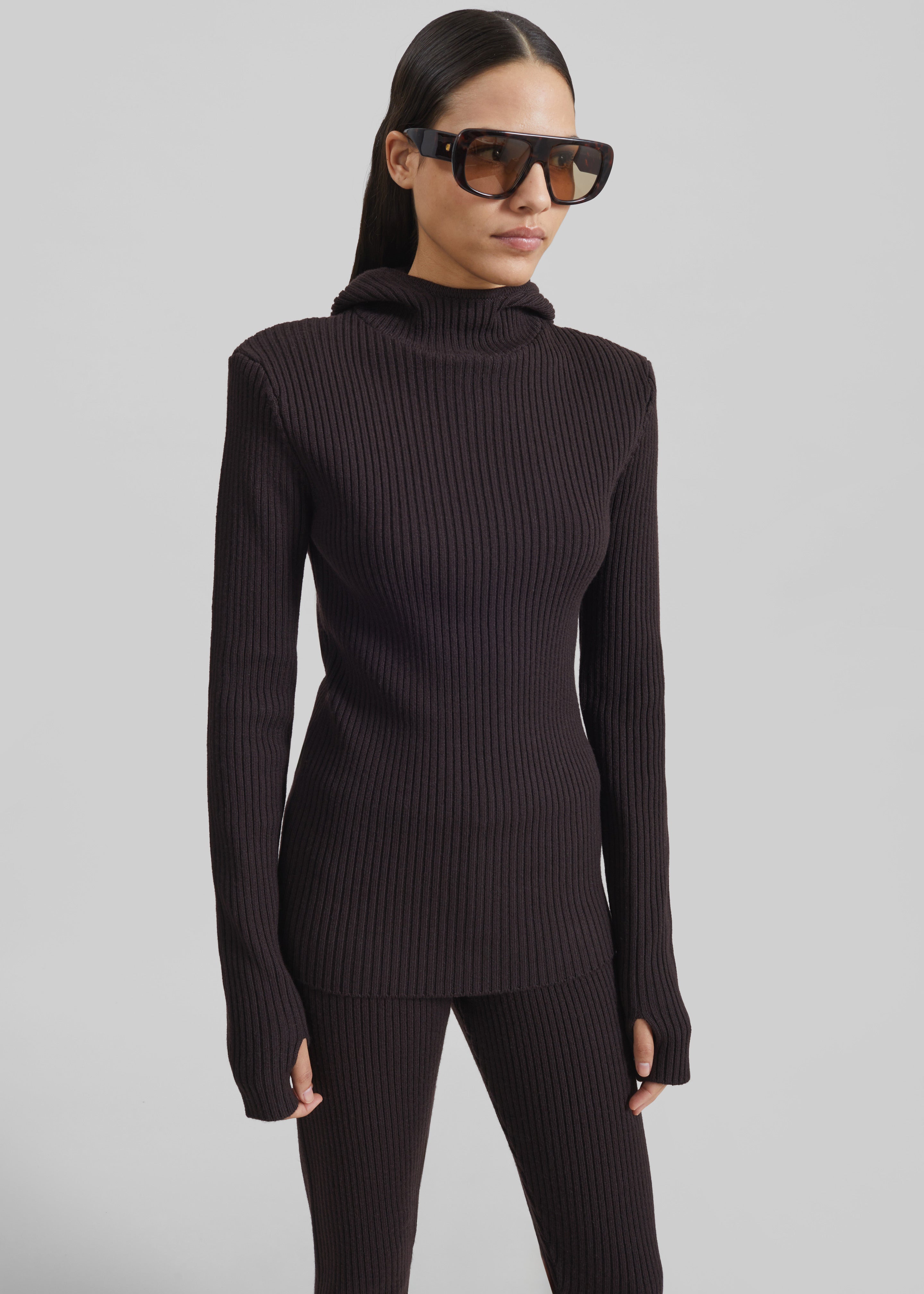 新品 CLANE WOOL RIB HOODED TIGHT TOPS 681ee180d172f29a9e8c10235dc31f