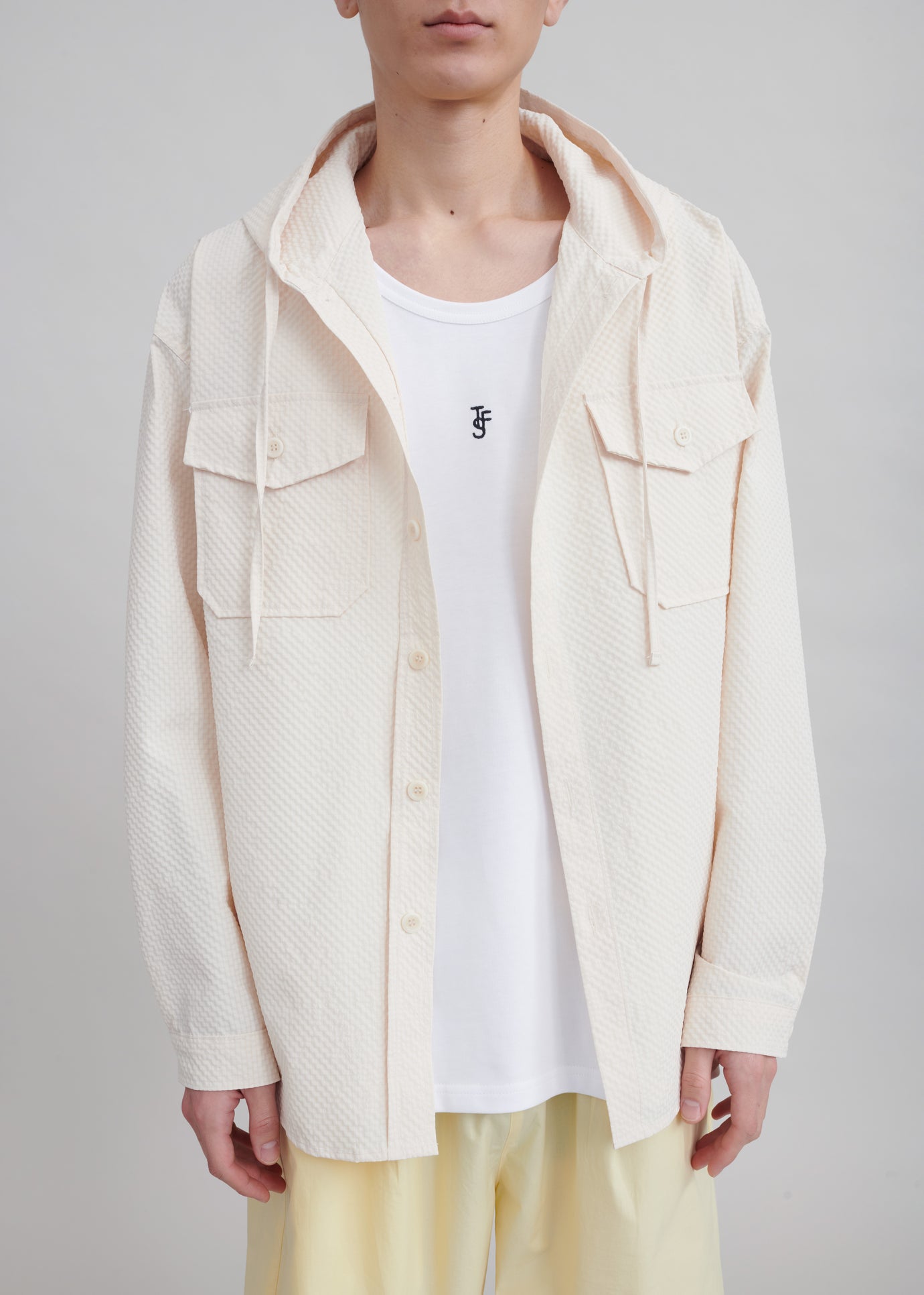 Lars Hooded Jacket - Beige - 1