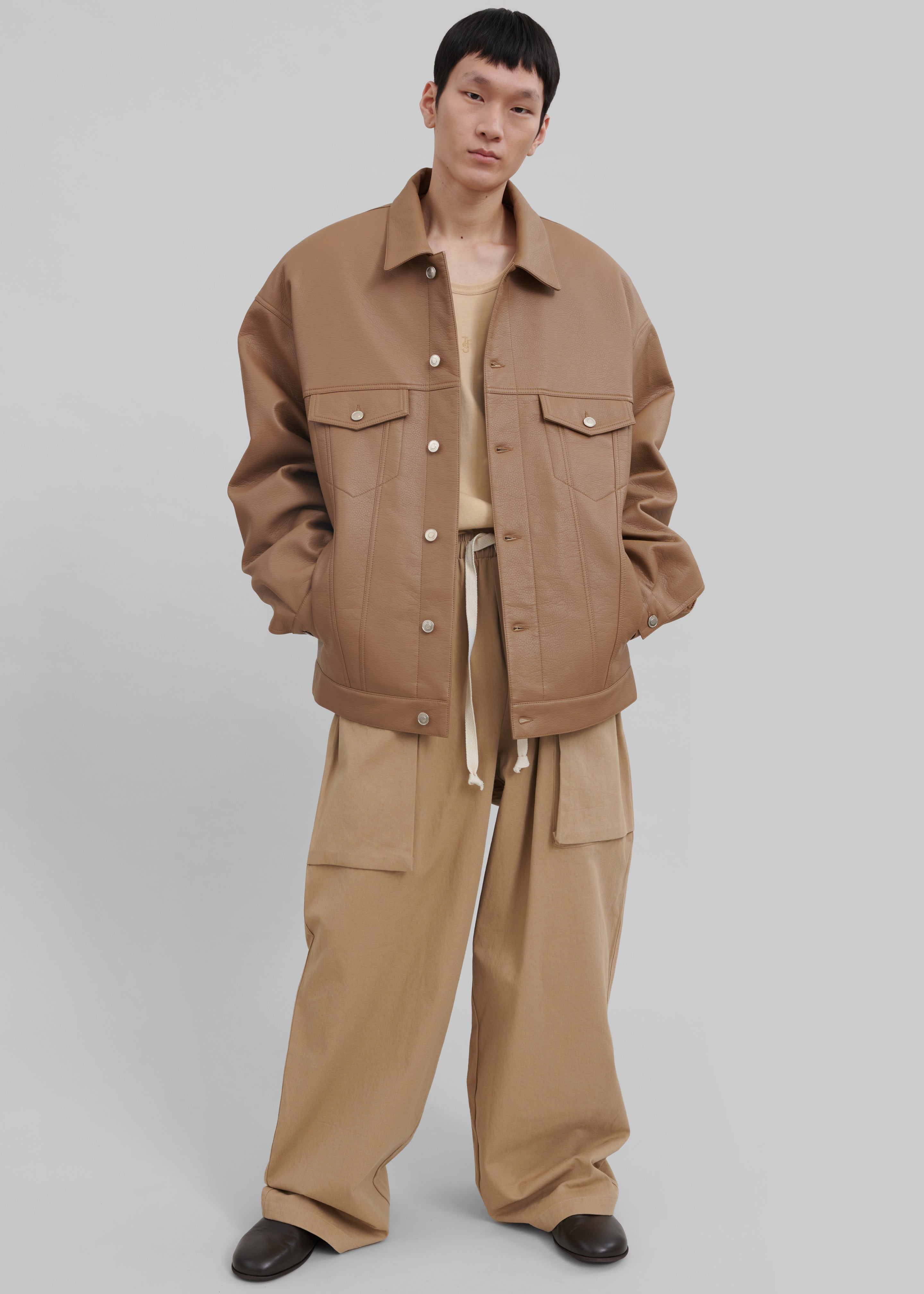 Lauri Drawstring Cargo Pants - Beige - 10