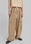 Lauri Drawstring Cargo Pants - Beige