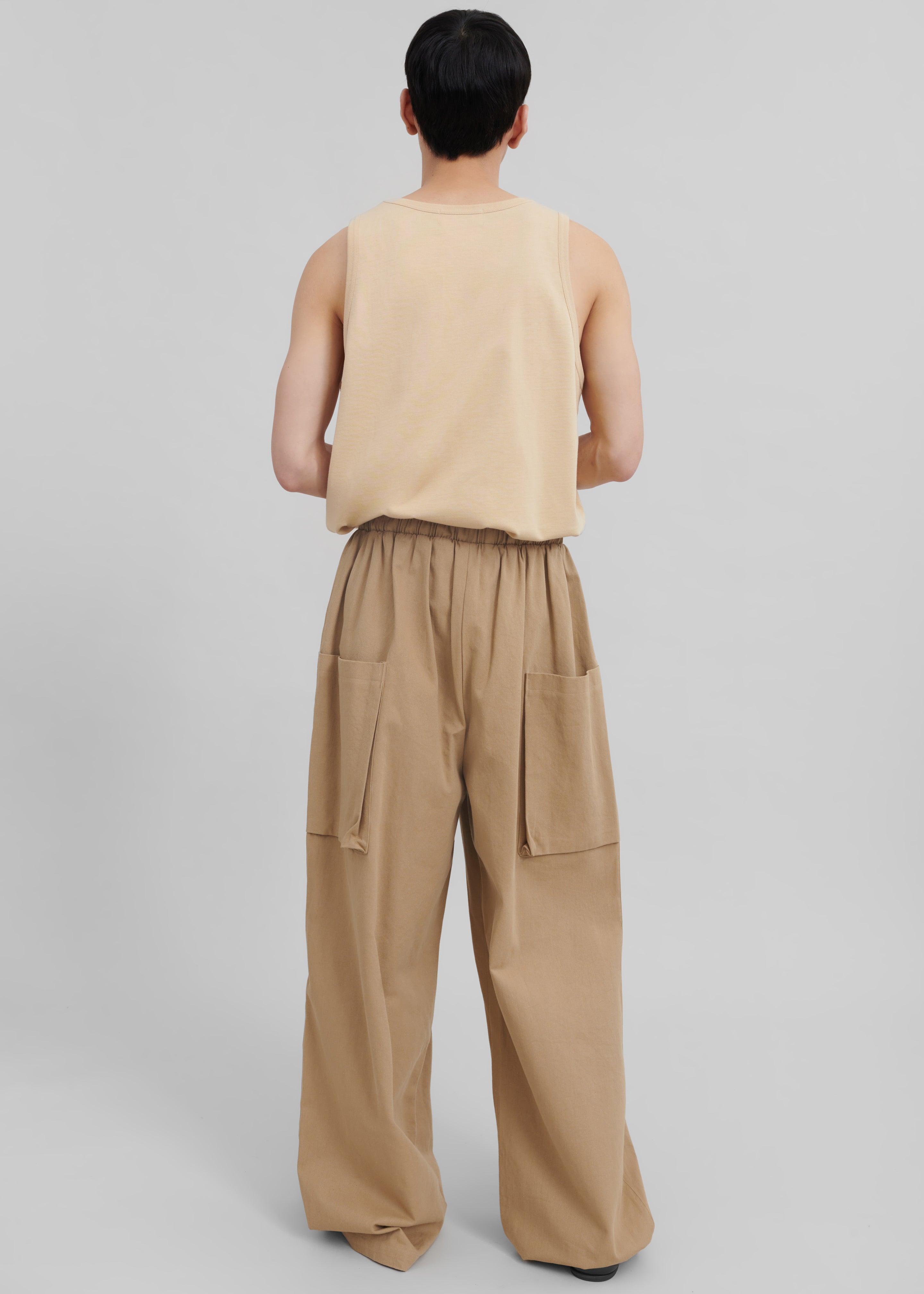 Lauri Drawstring Cargo Pants - Beige - 11