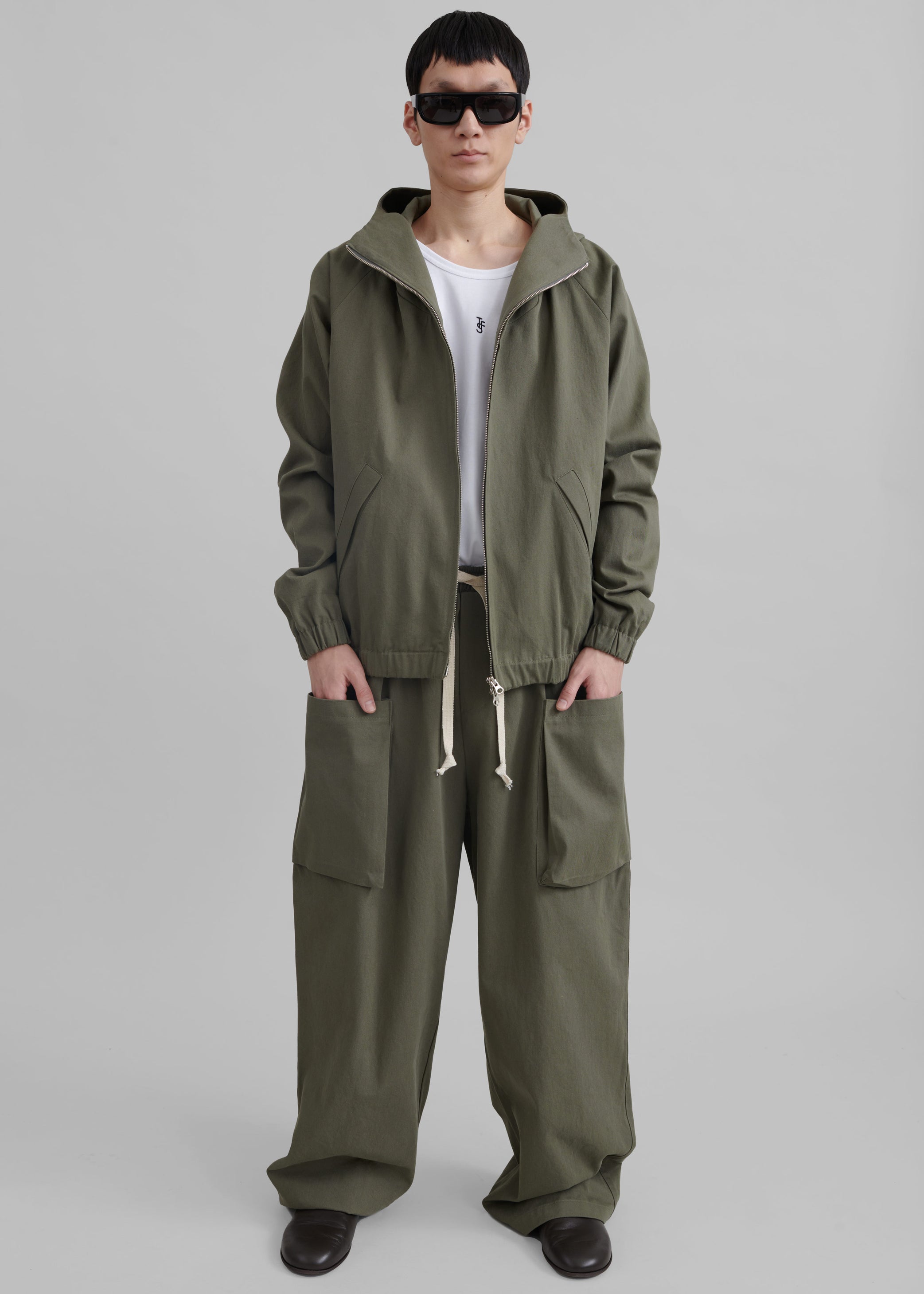 Shop the look image for Lauri Drawstring Cargo Pants - Khaki
