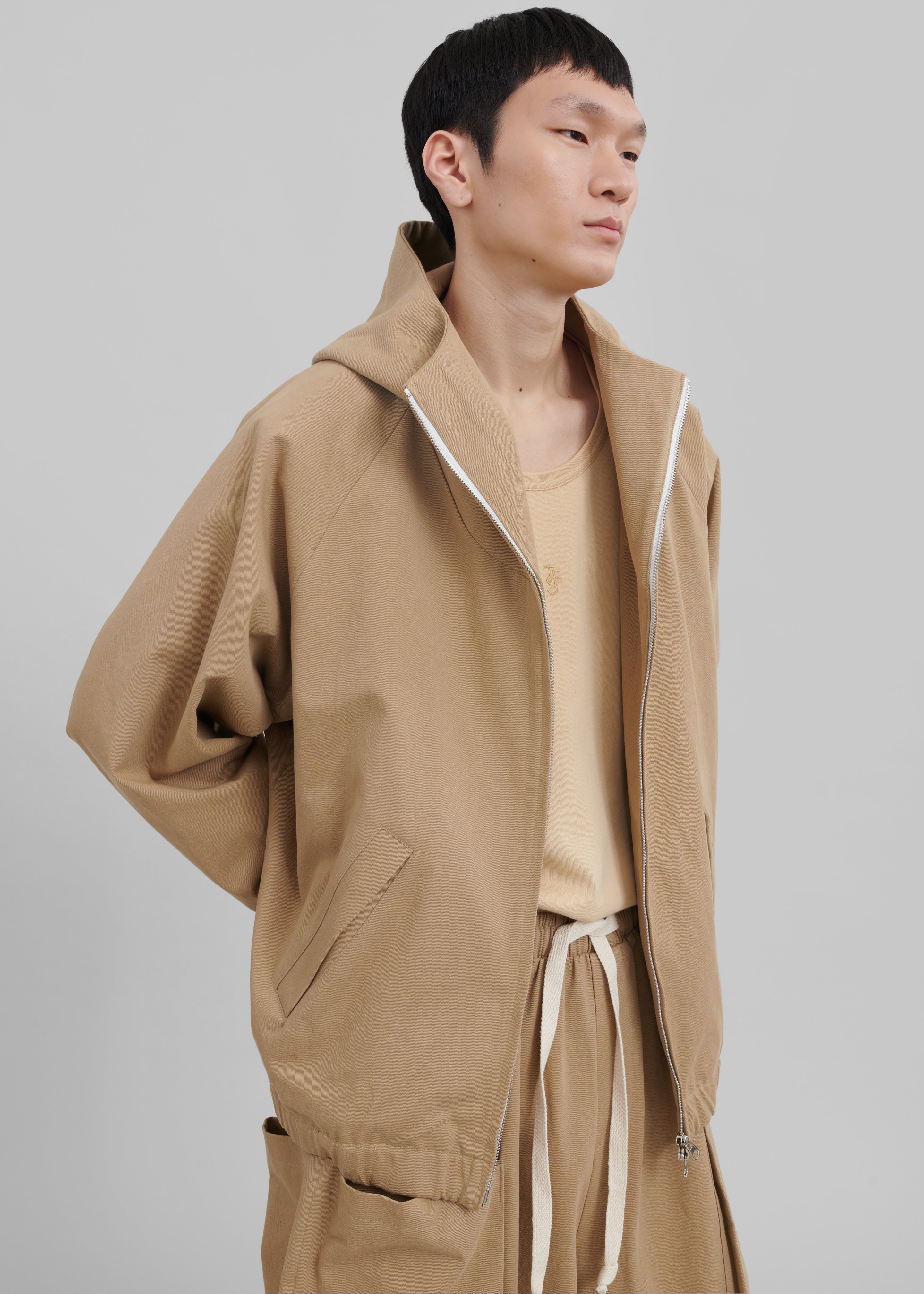 Lauri Hooded Jacket - Beige - 3