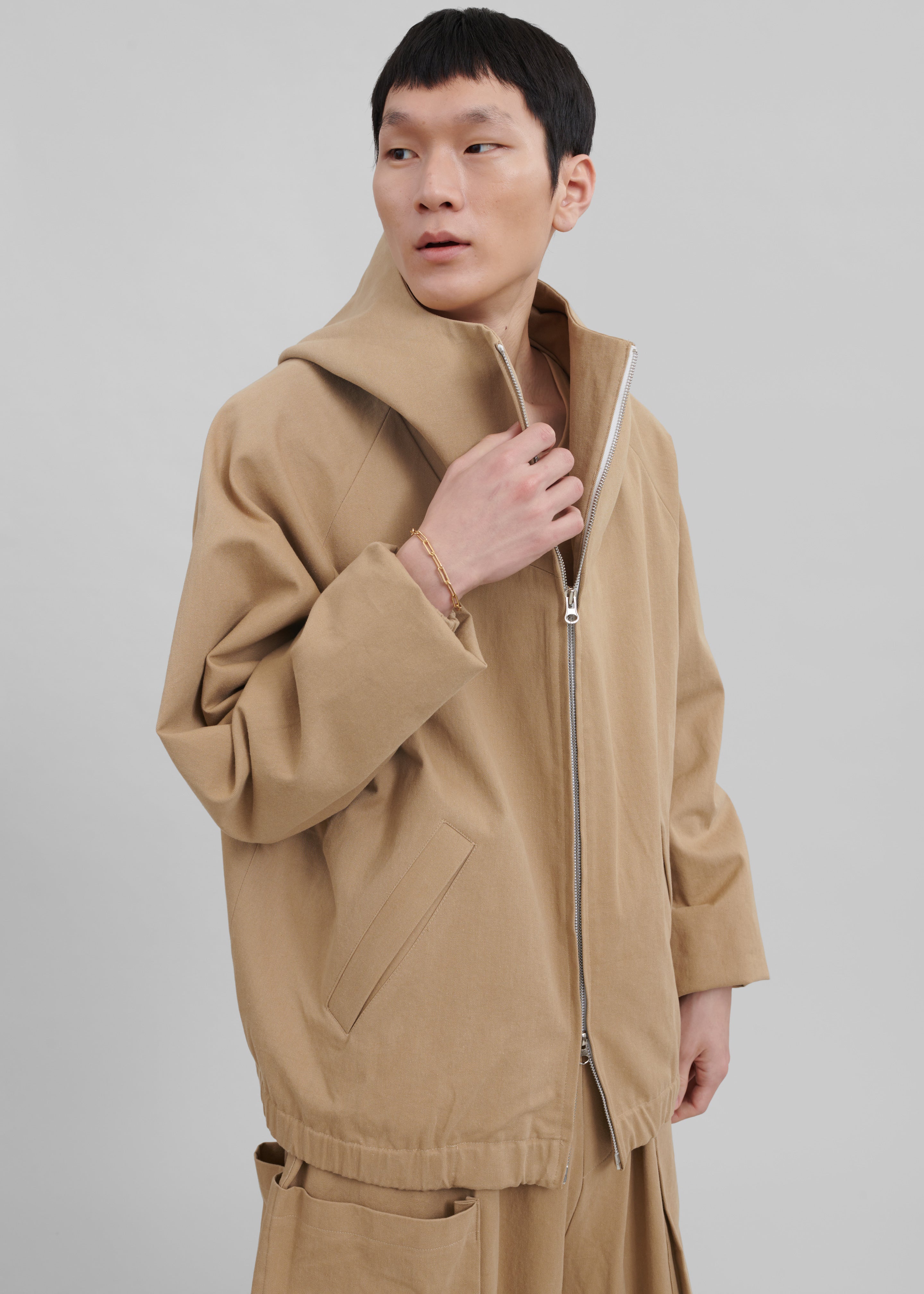 Lauri Hooded Jacket - Beige - 5