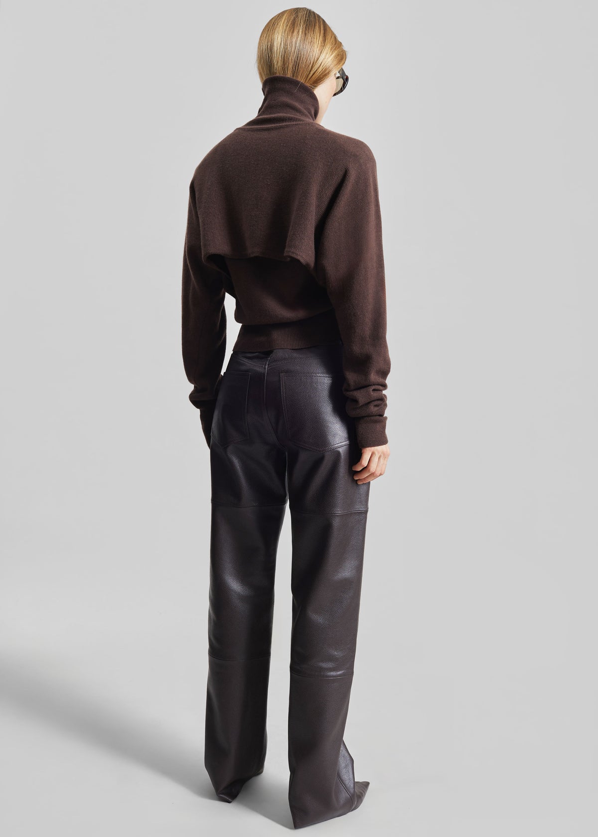 Lausanne Cashmere Detachable Layered Knit Set - Brown - 8