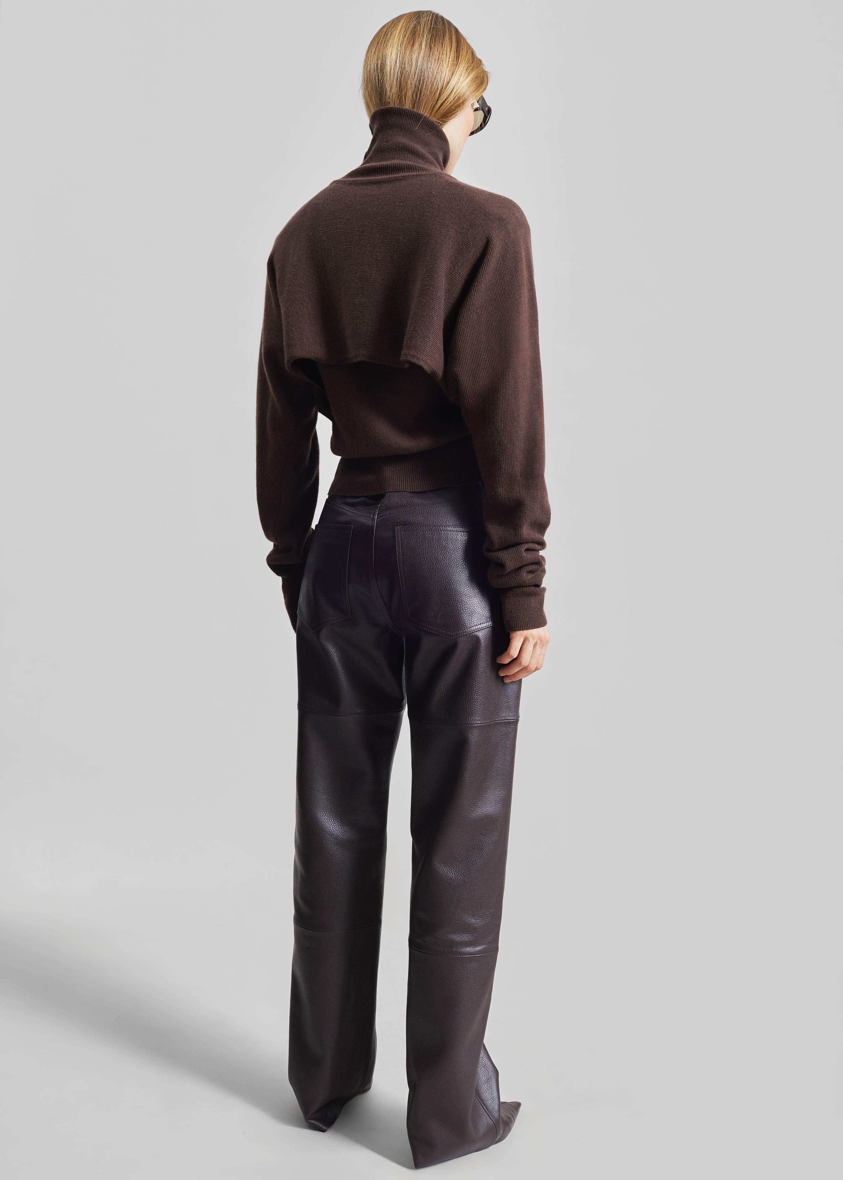 Lausanne Cashmere Detachable Layered Knit Set - Brown - 8