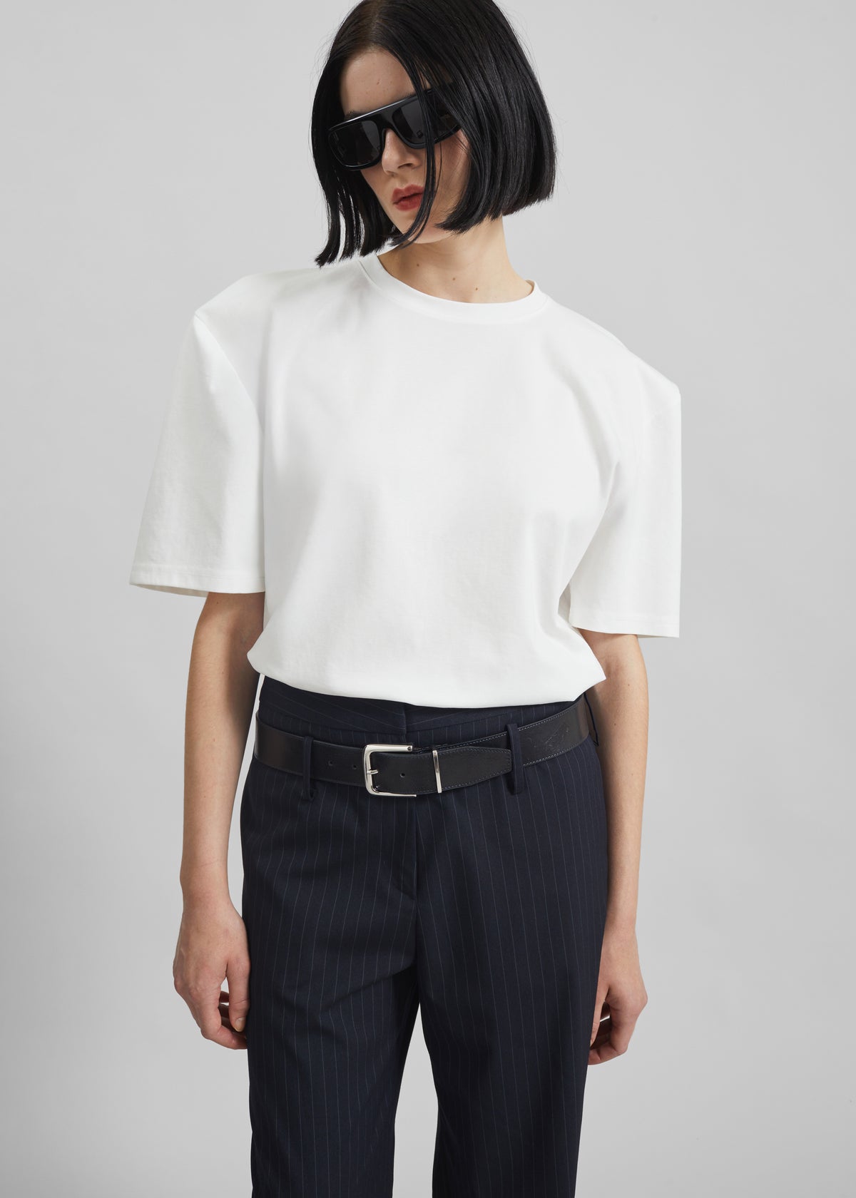 Laval Sculpted Sleeve T-Shirt - White - 2