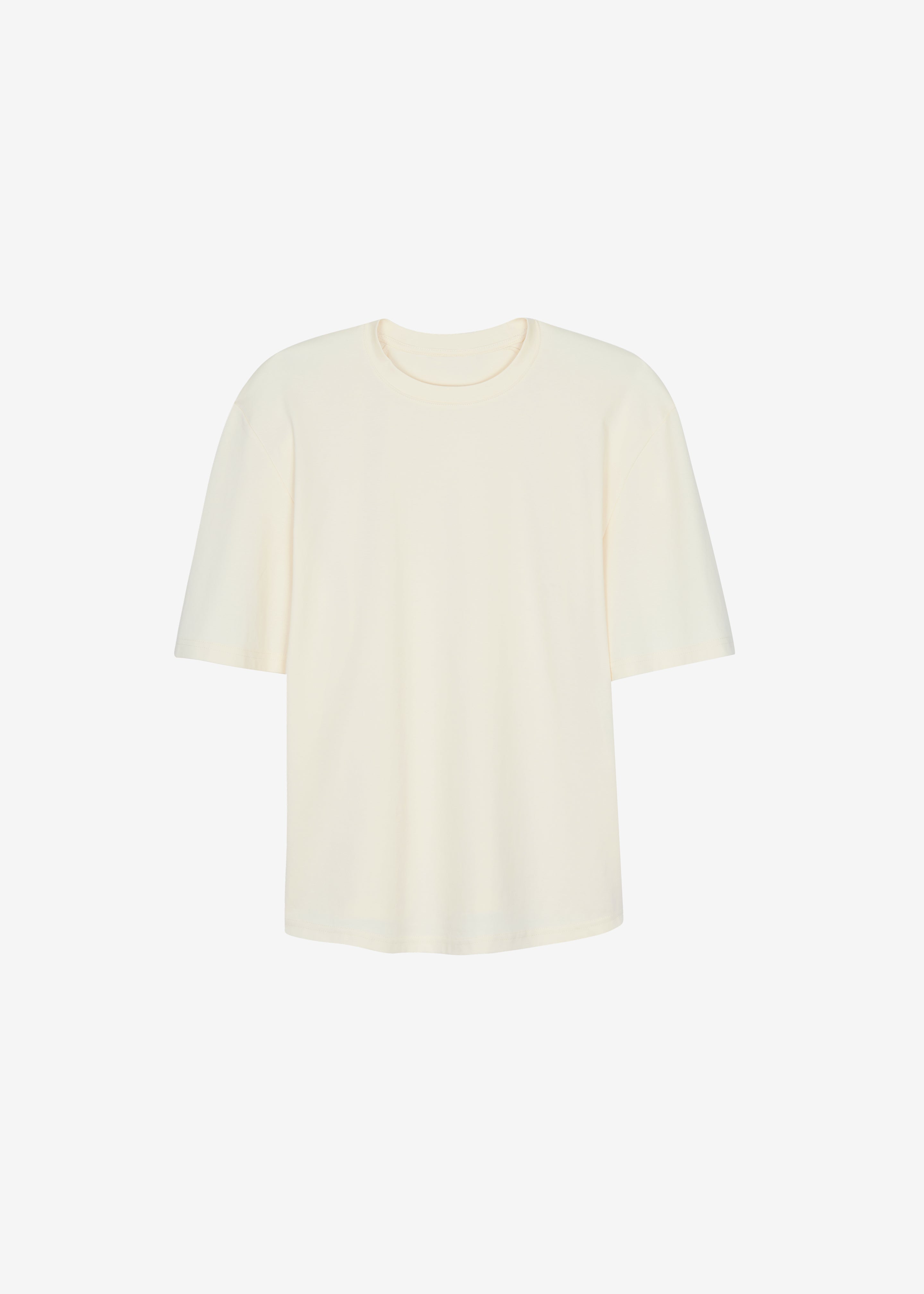 Laval Sculpted Sleeve T-Shirt - Cream - 5