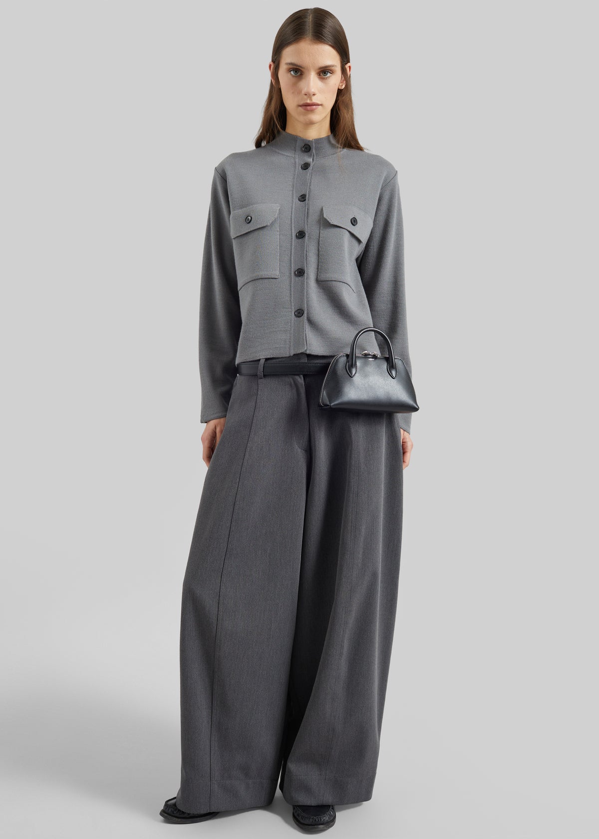 Shop the look image for Lavoye Knit Cardigan - Grey