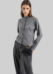 Lavoye Knit Cardigan - Grey