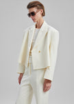 Layne Cropped Blazer - Off White