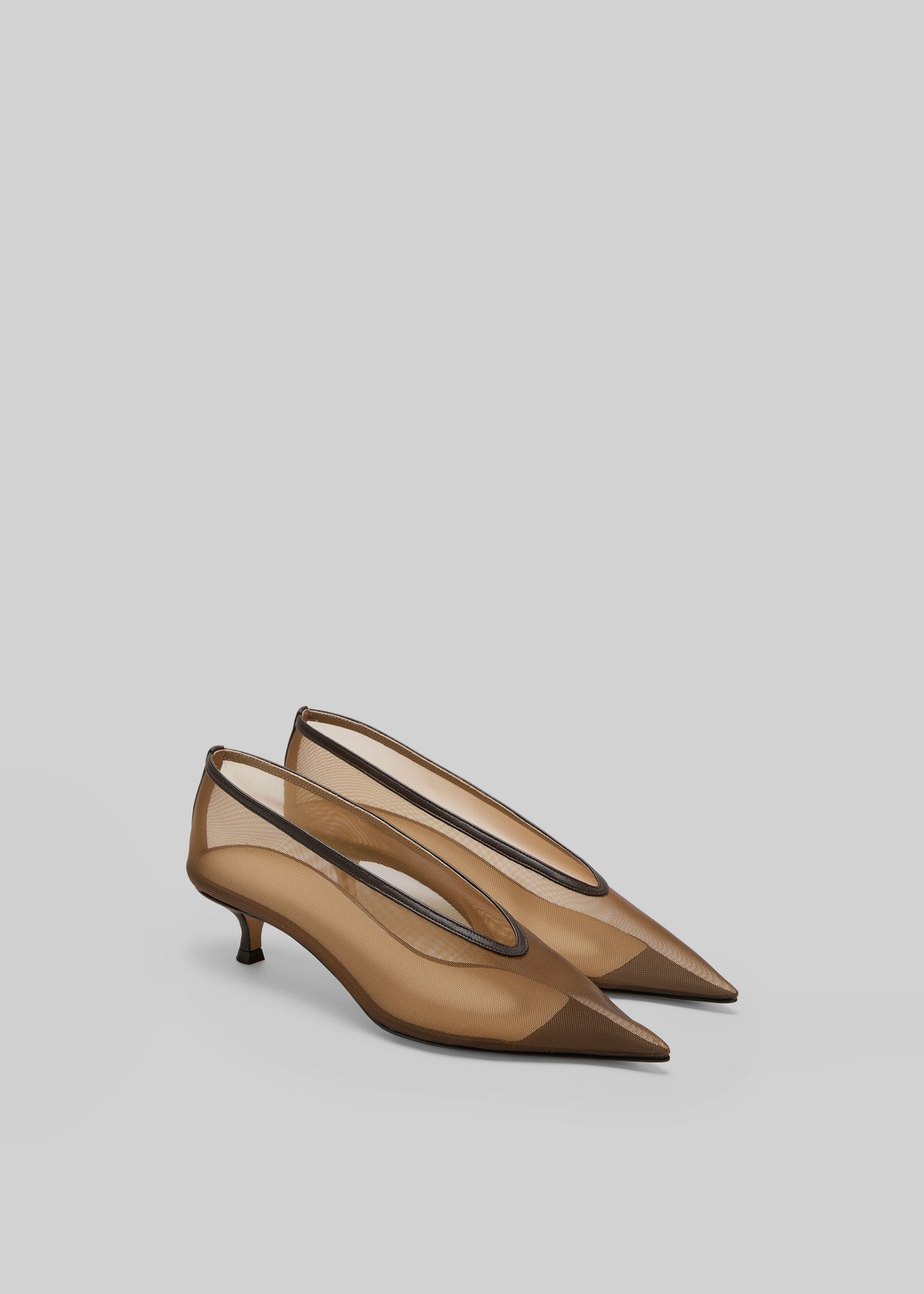 Le Monde Beryl Babouche Kitten Heels - Brown - 1