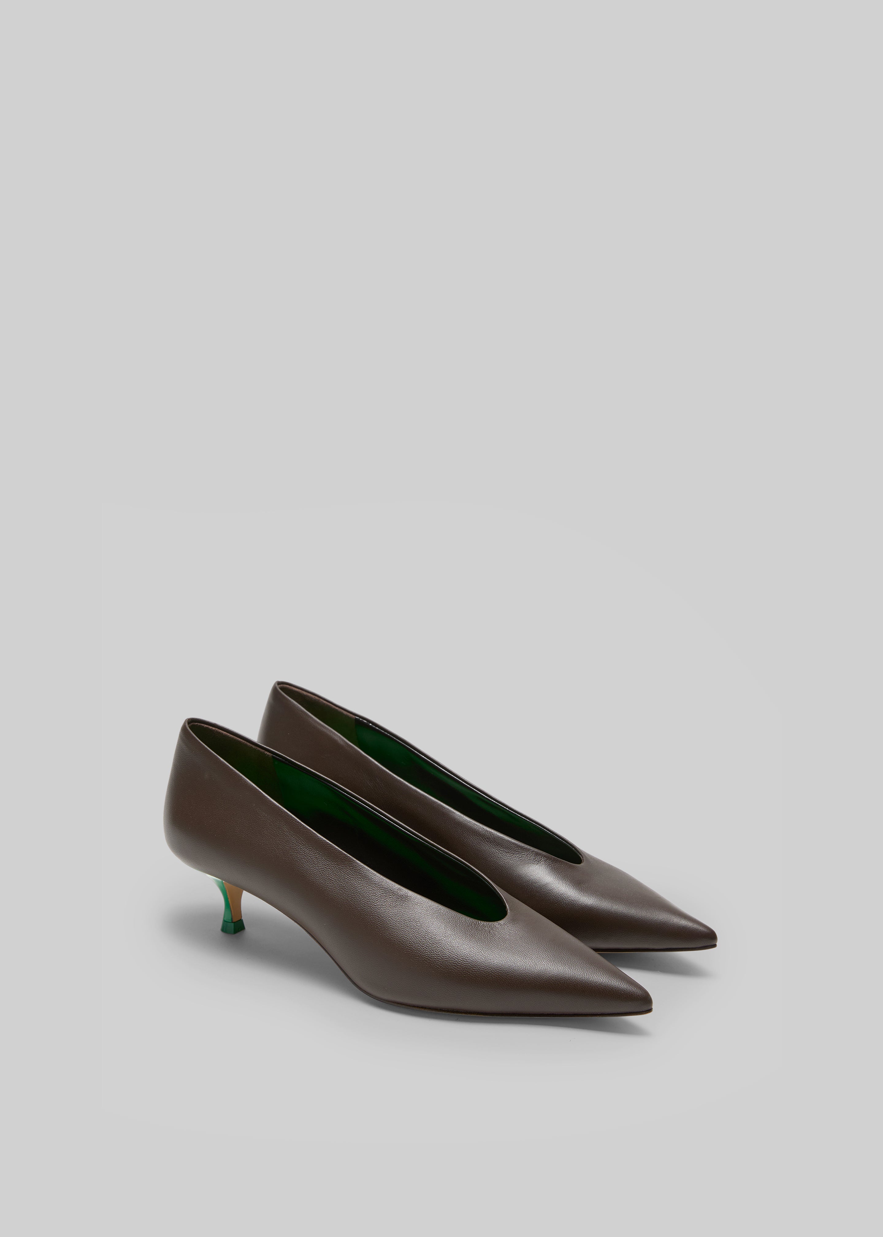 Le Monde Beryl Babouche Kitten Heels - Chocolate - 3