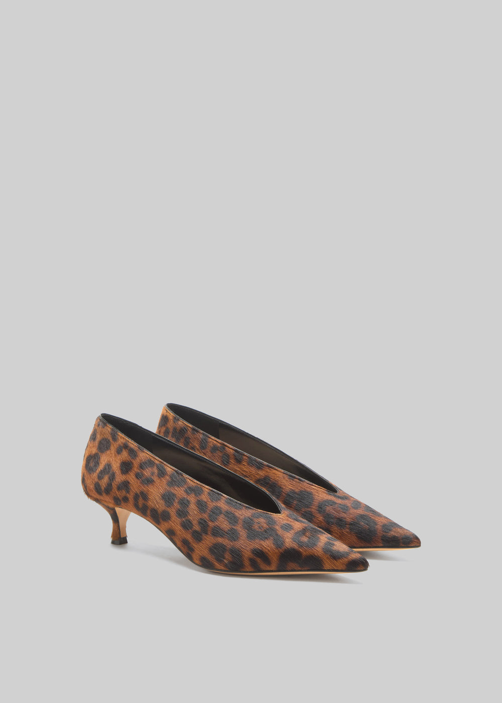 Le Monde Beryl Babouche Kitten Heels - Leopard - 1