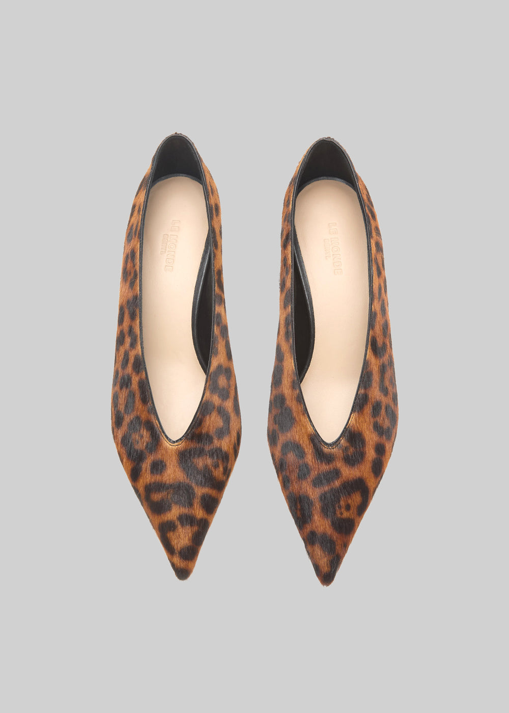 Le Monde Beryl Babouche Kitten Heels - Leopard