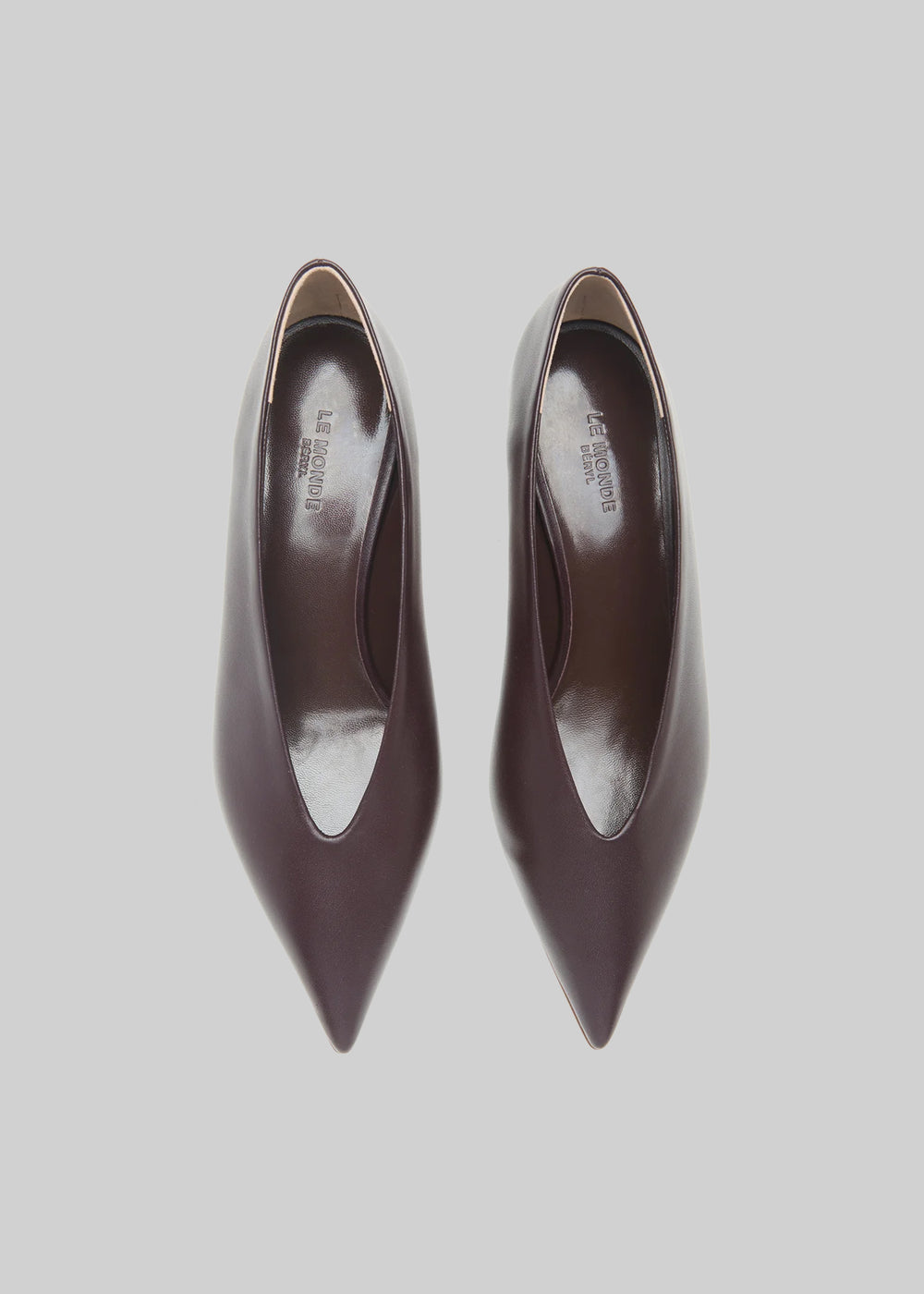 Le Monde Beryl Babouche Kitten Heels - Matte Plum