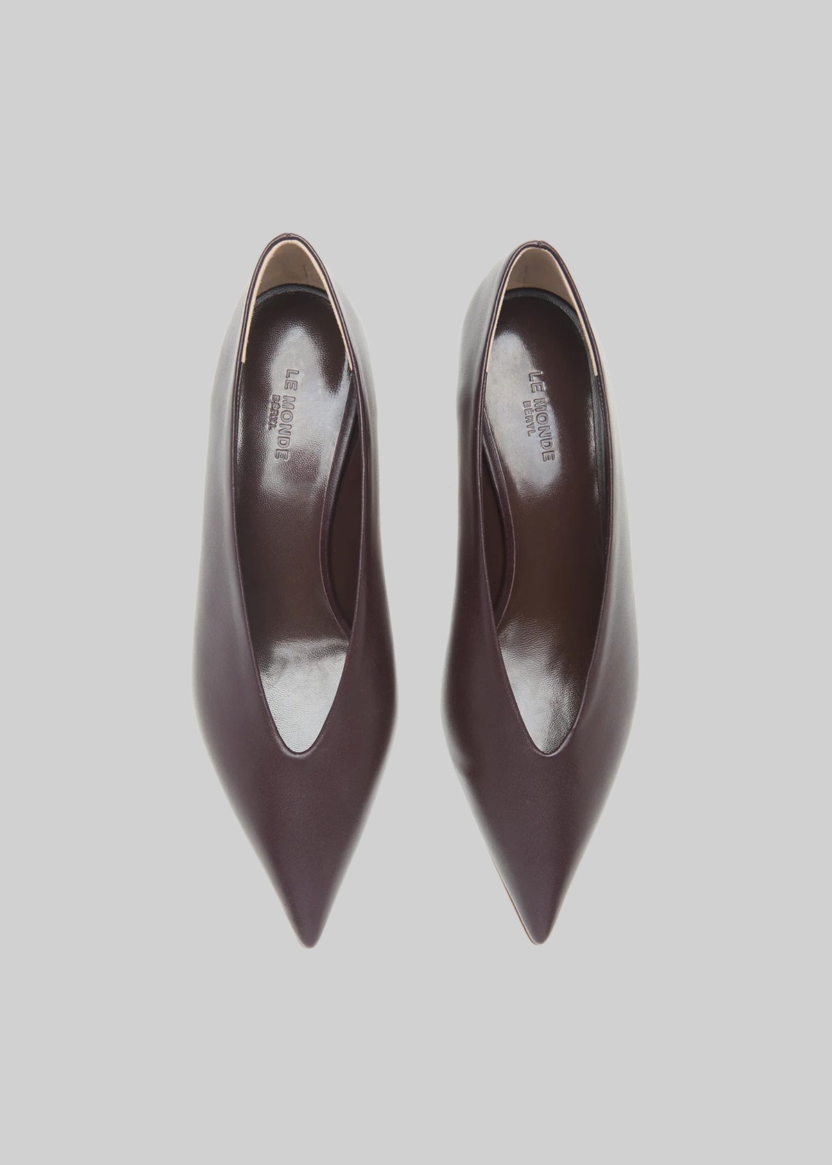 Le Monde Beryl Babouche Kitten Heels - Matte Plum