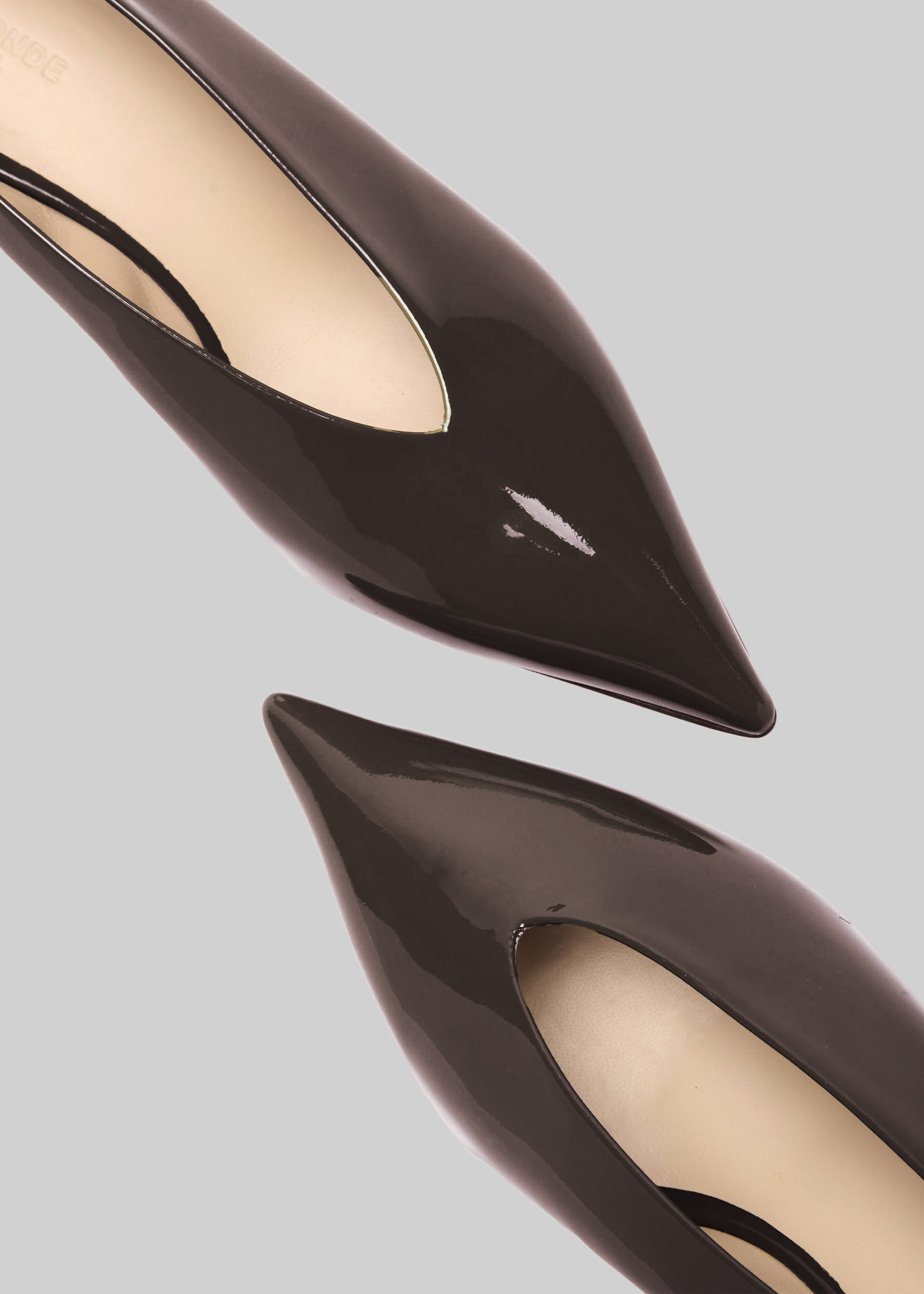 Le Monde Beryl Babouche Kitten Heels Vernice Leather - Plum - 5