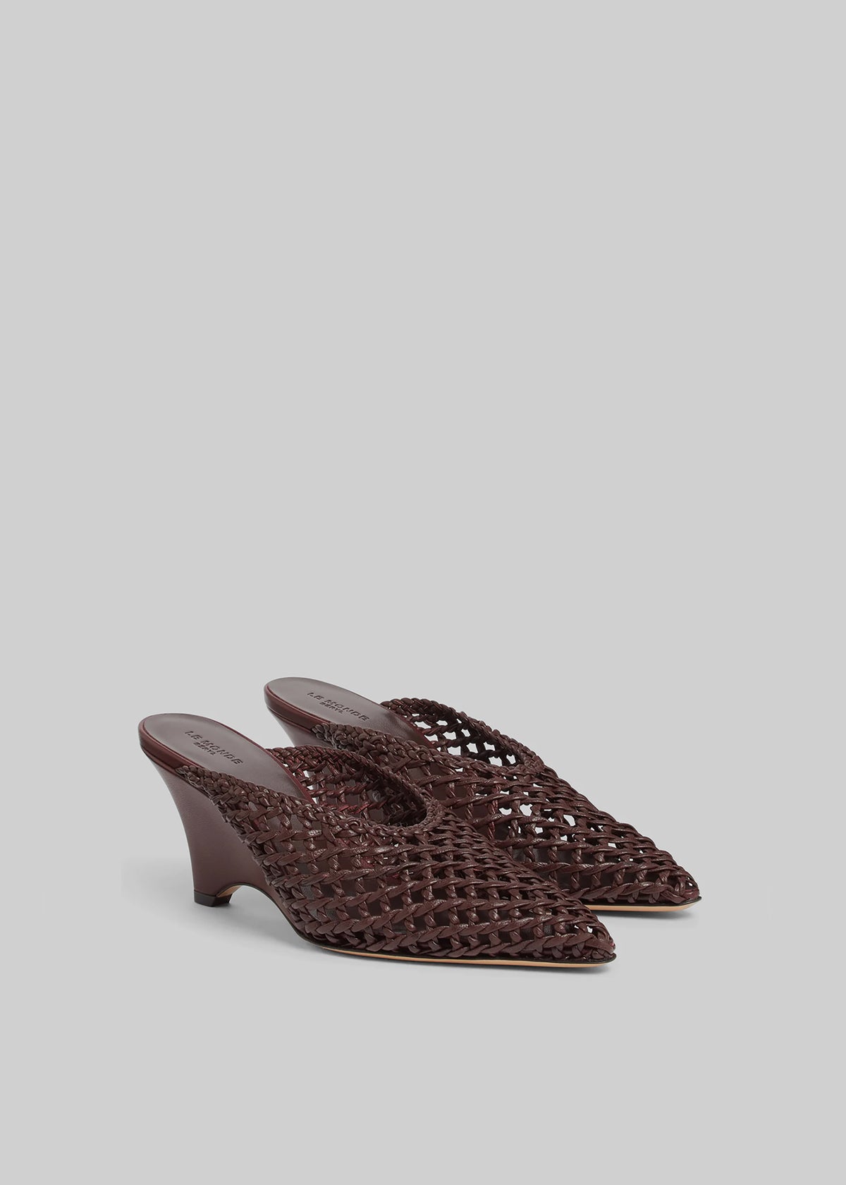 Le Monde Beryl Victoria Knotted Wedges - Burgundy - 1