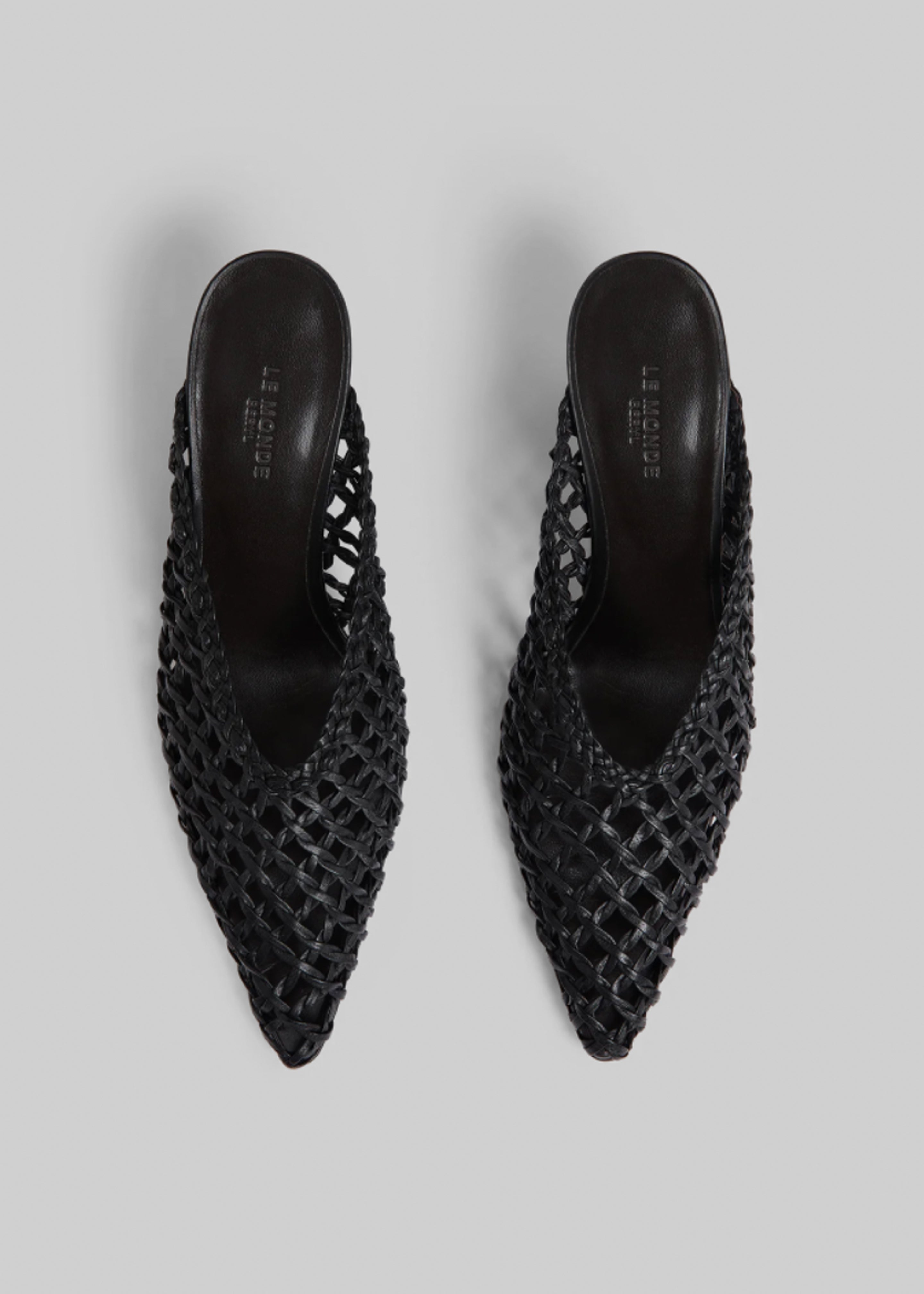 Le Monde Beryl Victoria Knotted Wedges - Black - 2