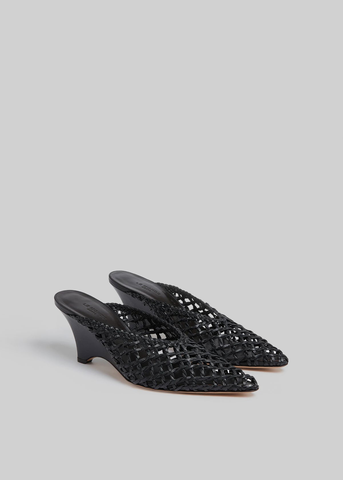 Le Monde Beryl Victoria Knotted Wedges - Black - 3