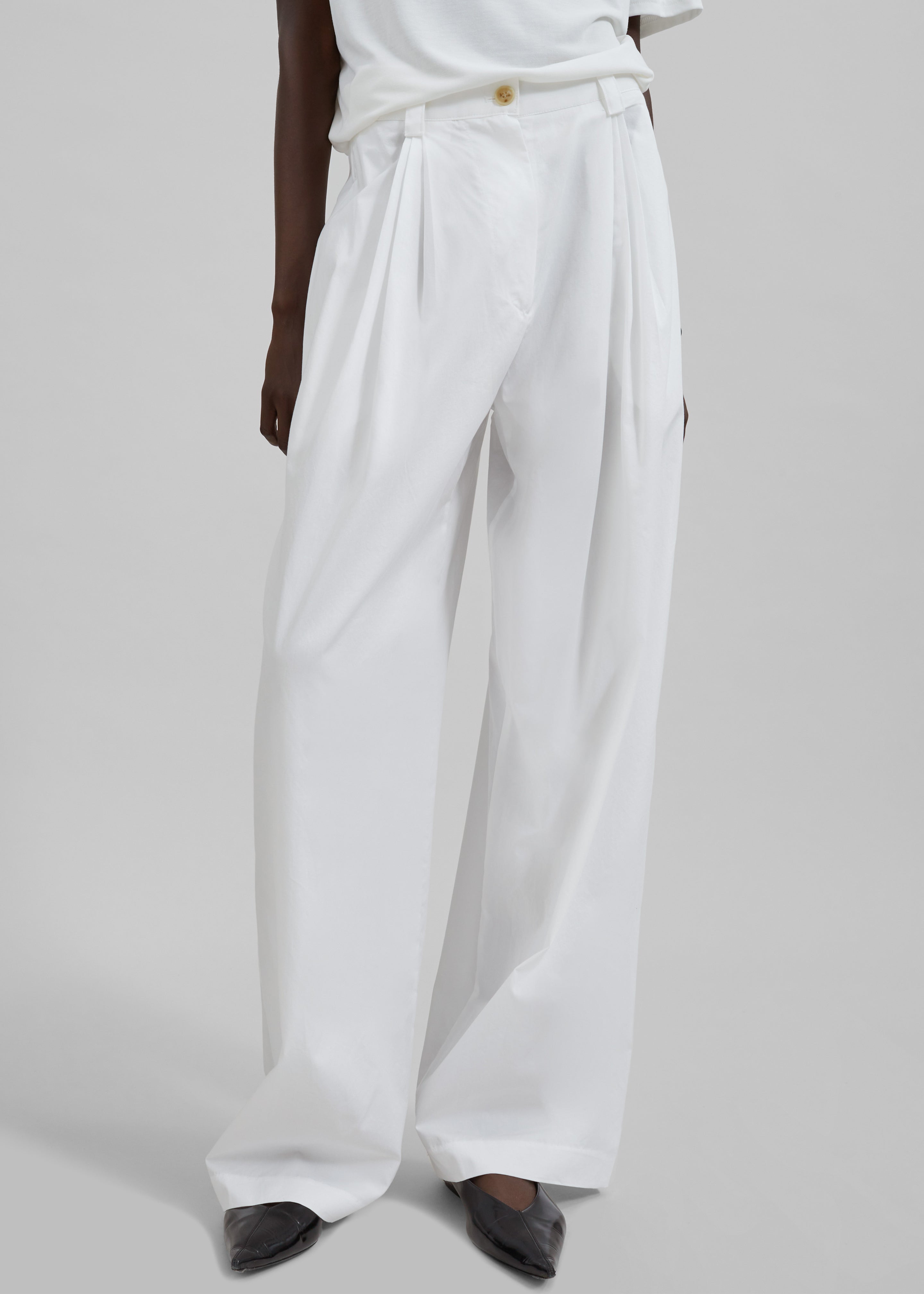 Lea Cotton Trousers - White - 6