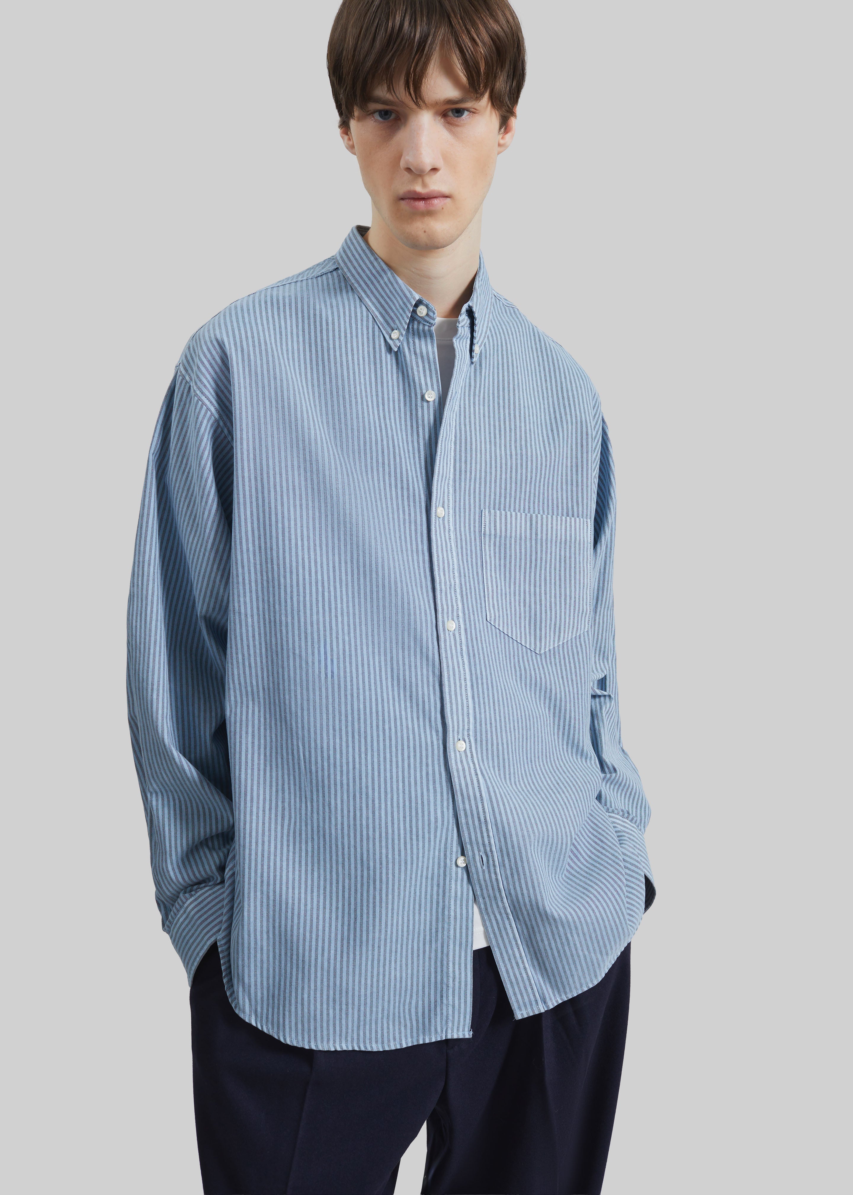 Legan Shirt - Blue Stripe – The Frankie Shop