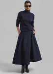 Leila Flared Skirt - Navy