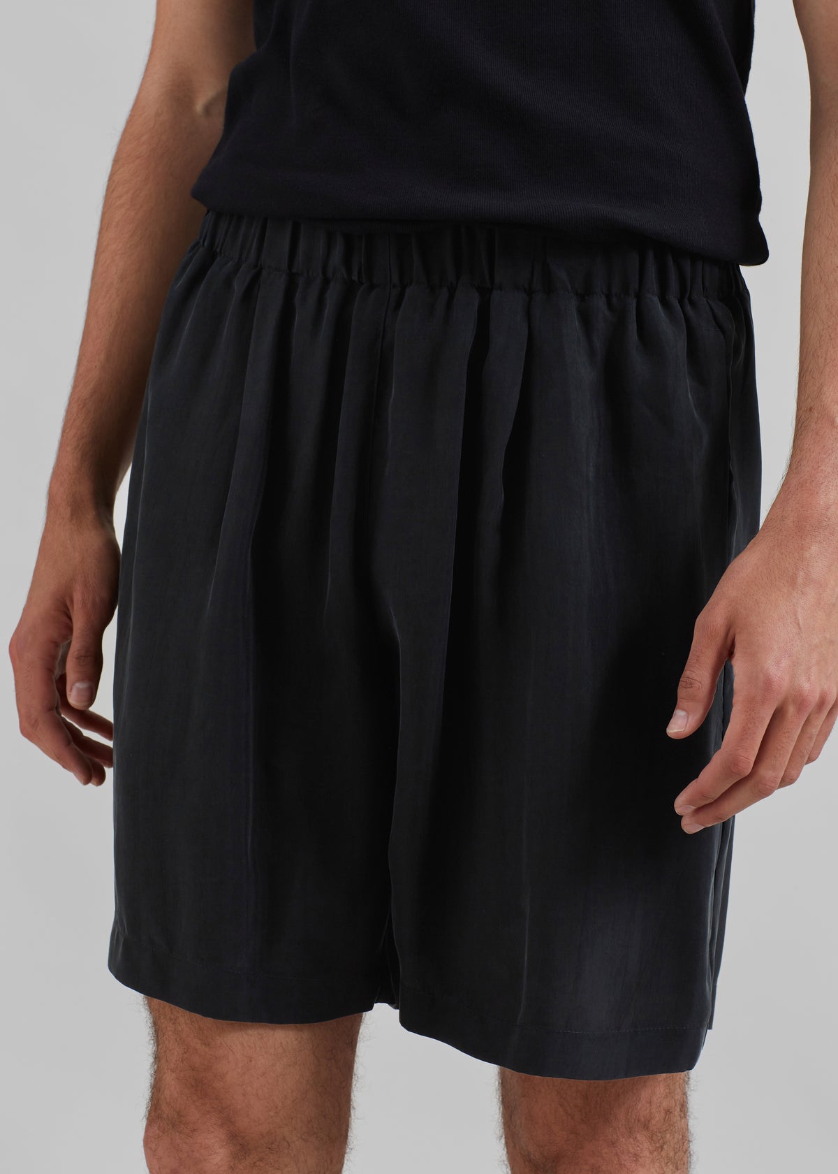 Leland Silky Boxer Shorts - Black - 2