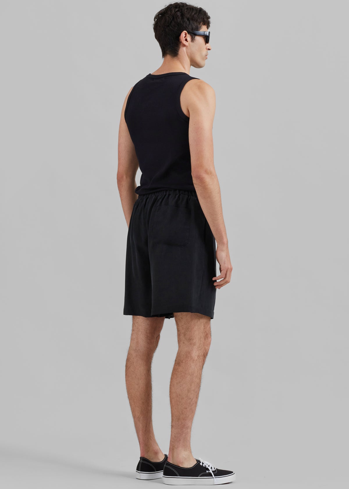 Leland Silky Boxer Shorts - Black - 6