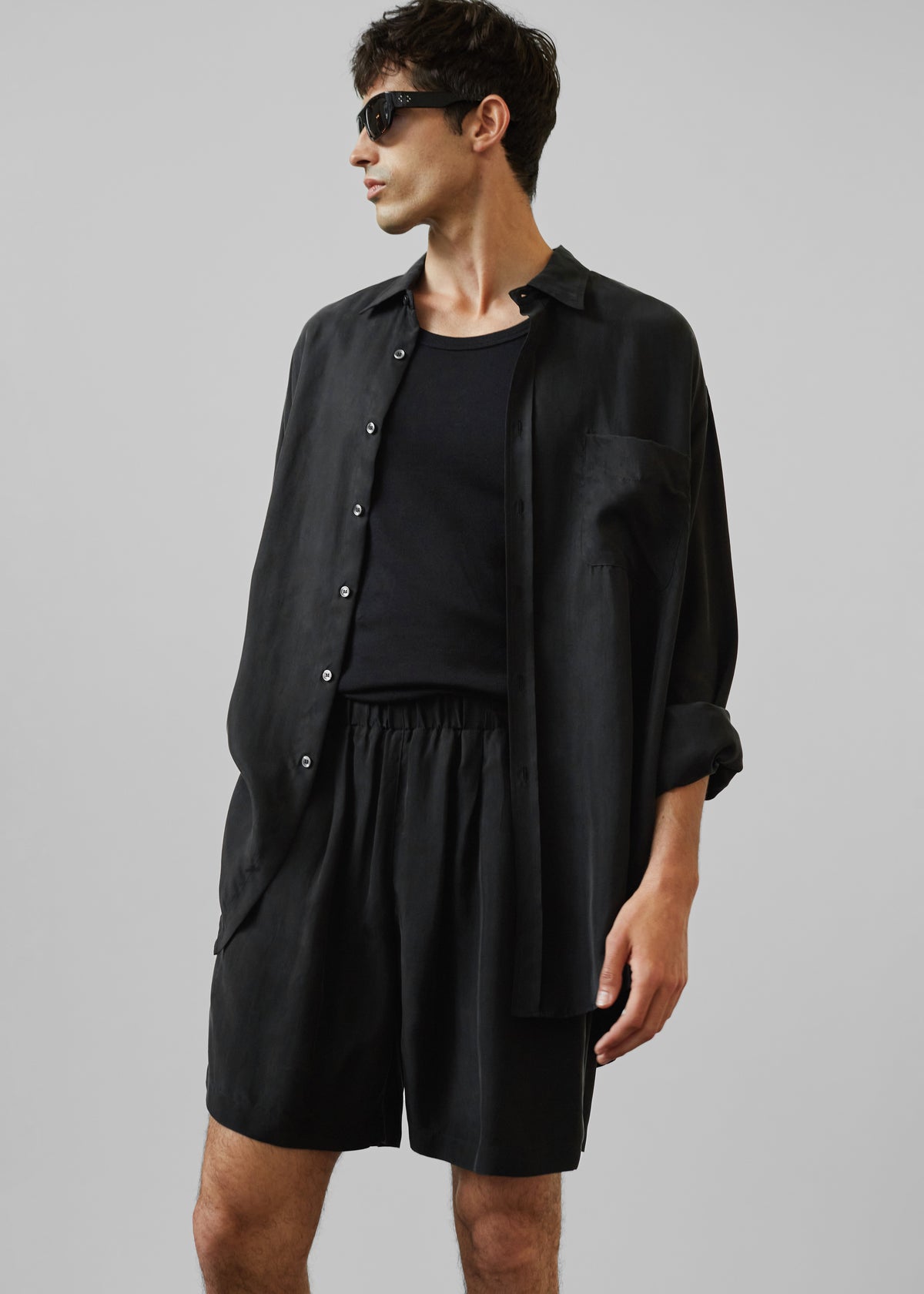 Leland Silky Boxer Shorts - Black - 5