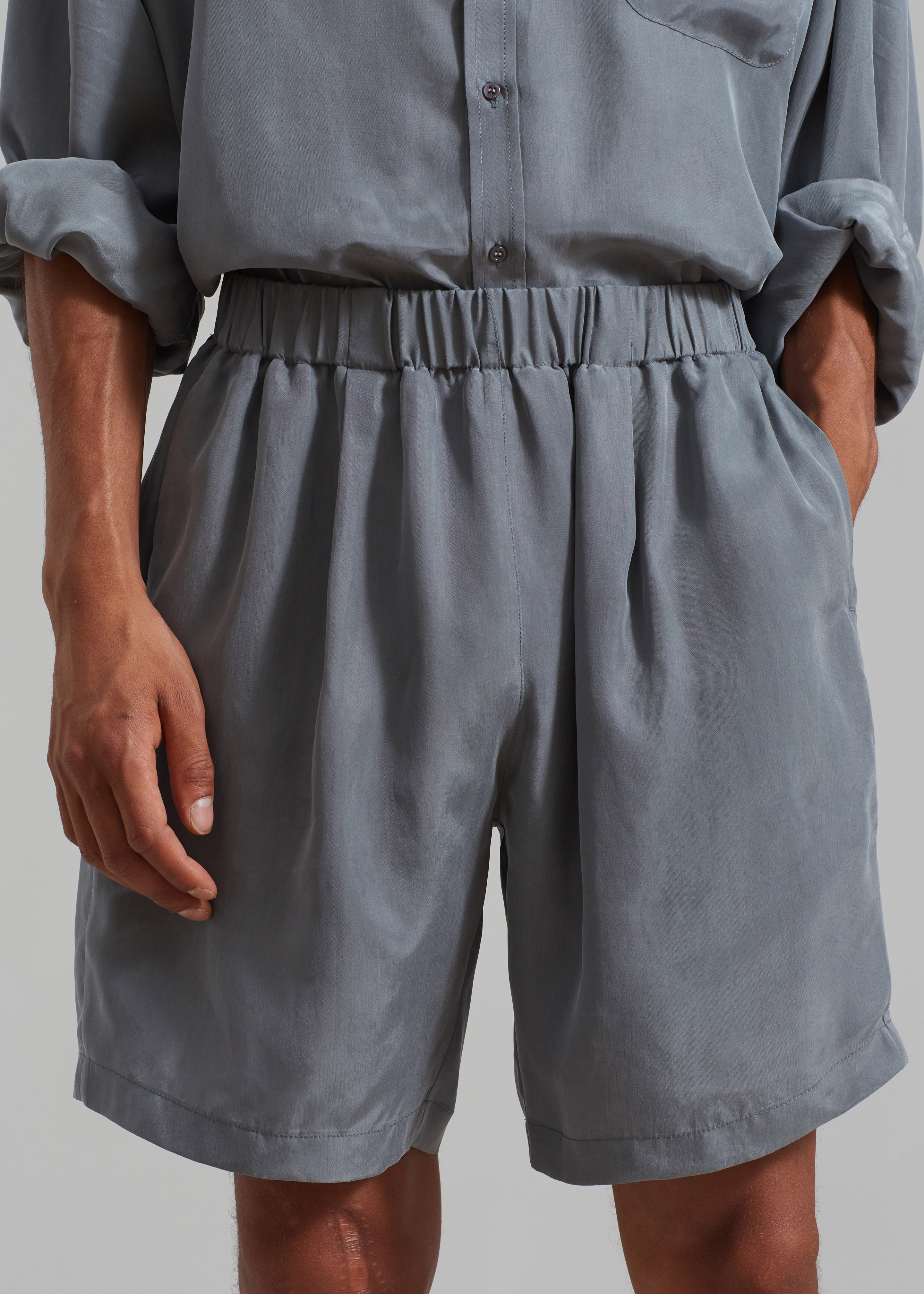 Leland Silky Boxer Shorts - Charcoal - 3