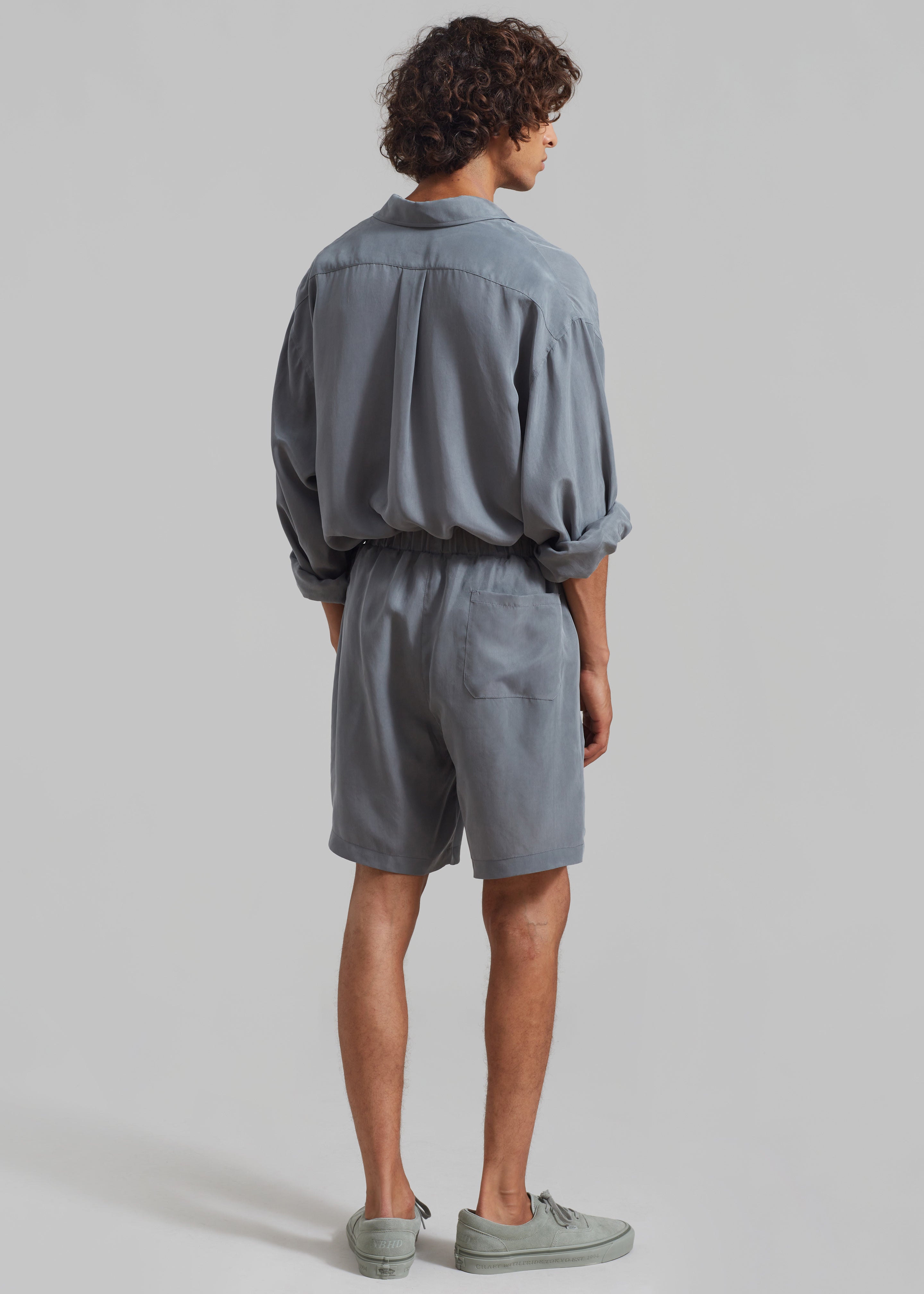 Leland Silky Boxer Shorts - Charcoal - 6