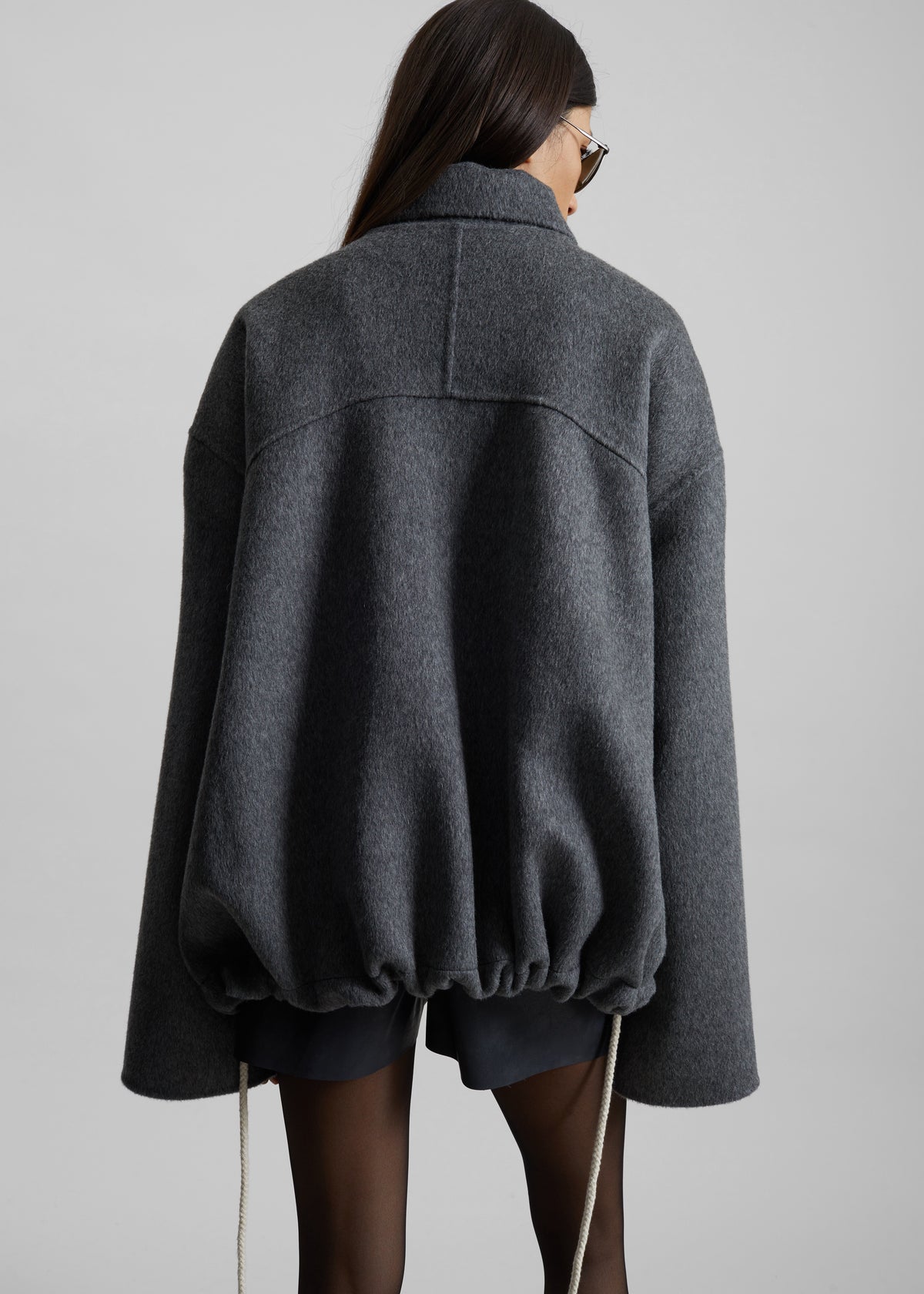 Lemvig Wool Drawstring Jacket - Grey - 8