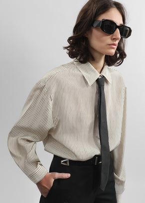 Lene Dotted Jacquard Tie - Black/White