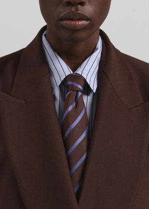 Lene Striped Tie - Brown