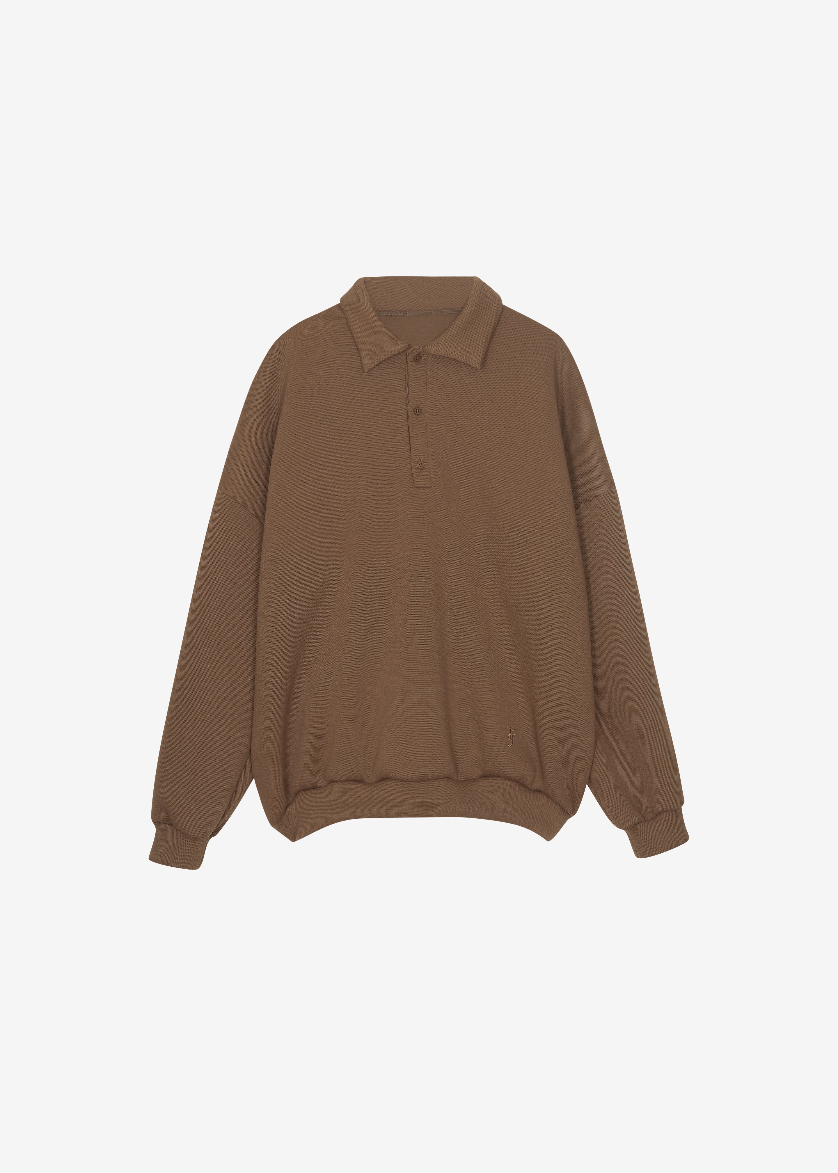 Lenham Polo Sweatshirt - Dark Camel - 9