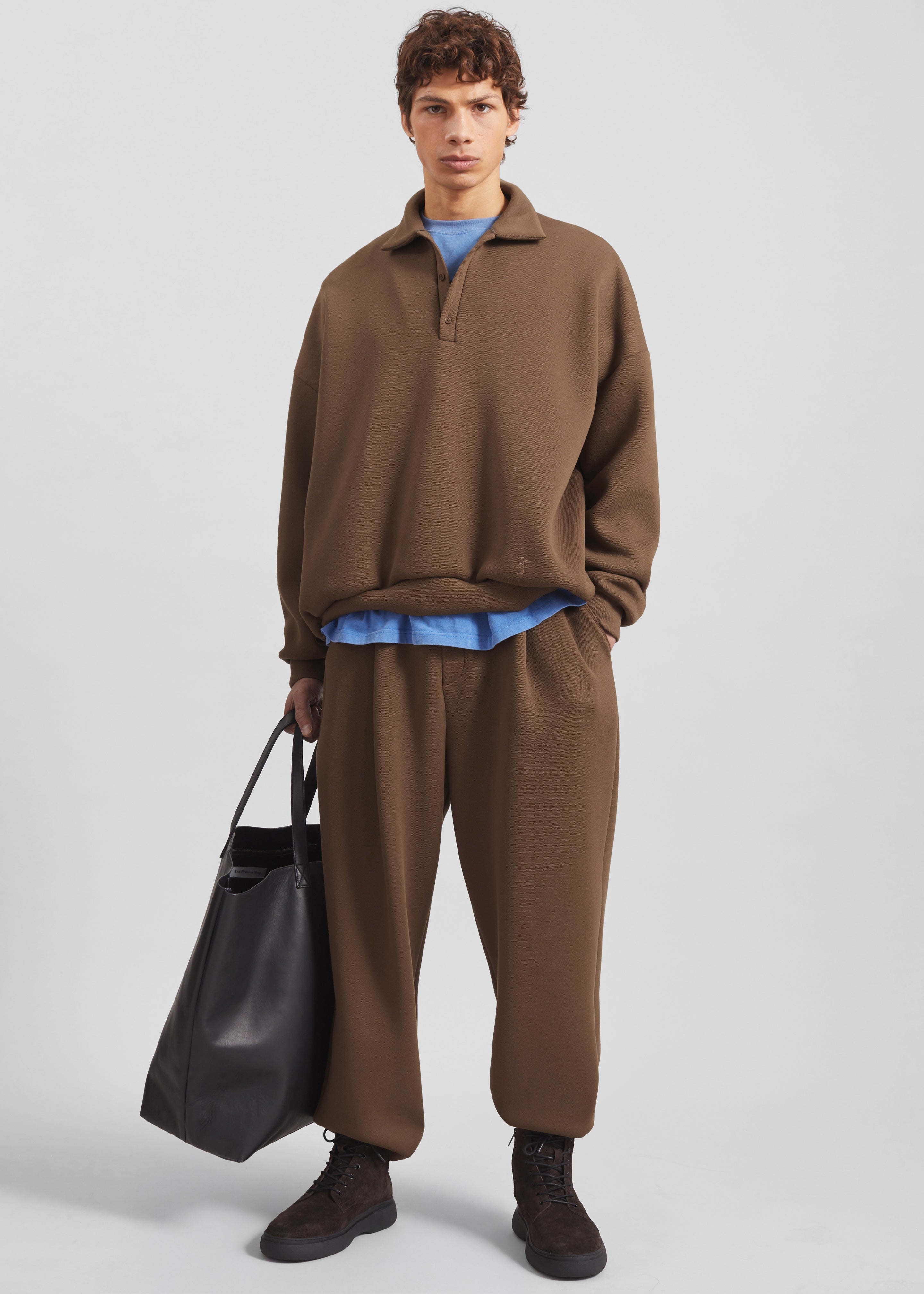 Lenham Polo Sweatshirt - Dark Camel - 6