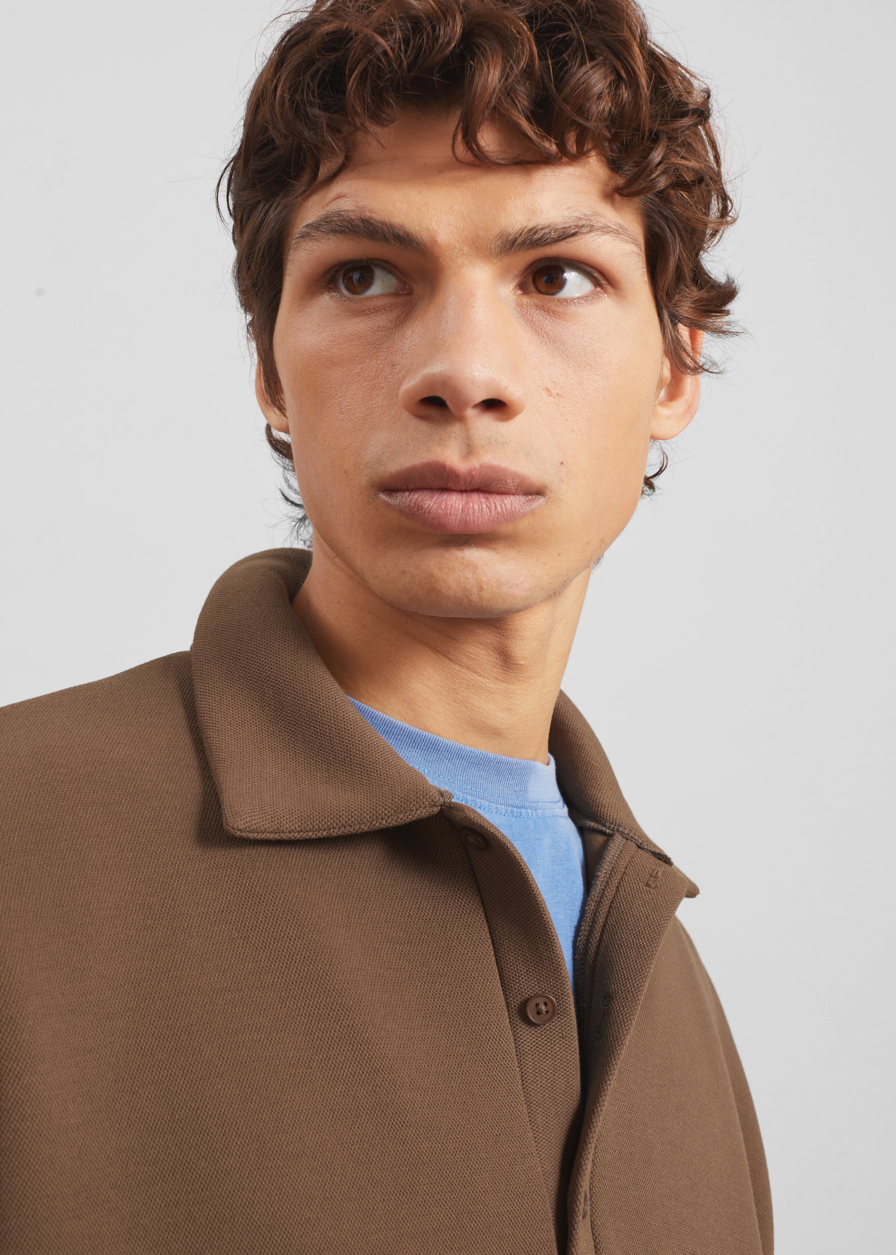 Lenham Polo Sweatshirt - Dark Camel - 3