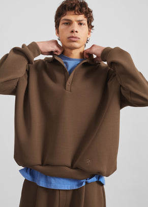 Lenham Polo Sweatshirt - Dark Camel