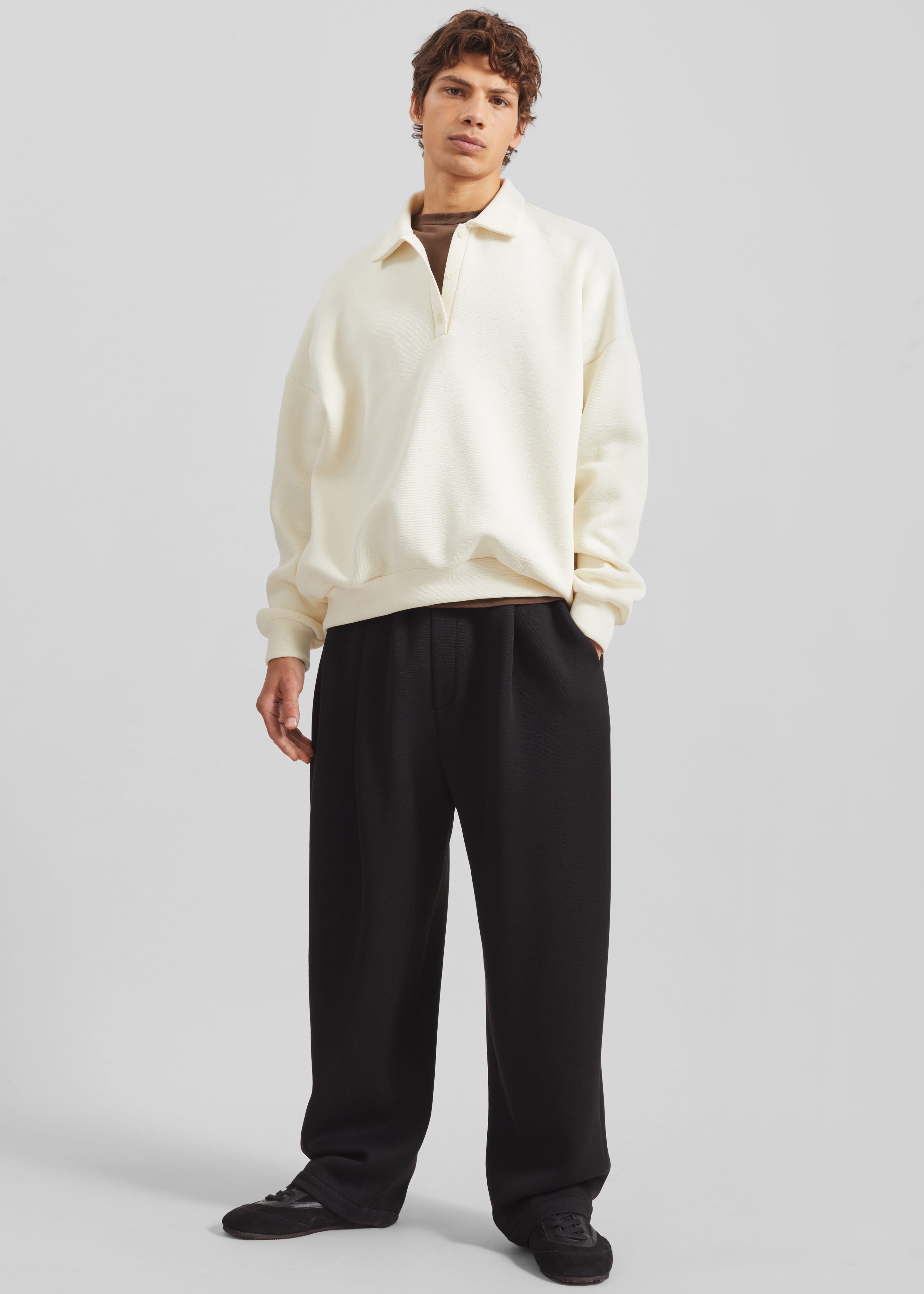 Lenham Polo Sweatshirt - Ivory - 3