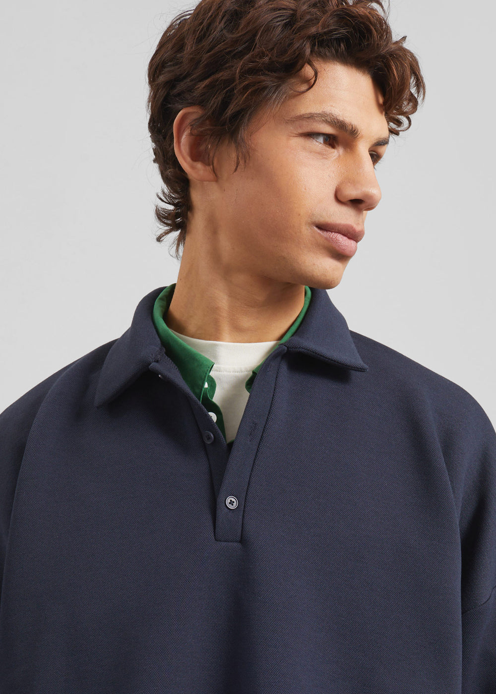 Lenham Polo Sweatshirt - Navy - 1