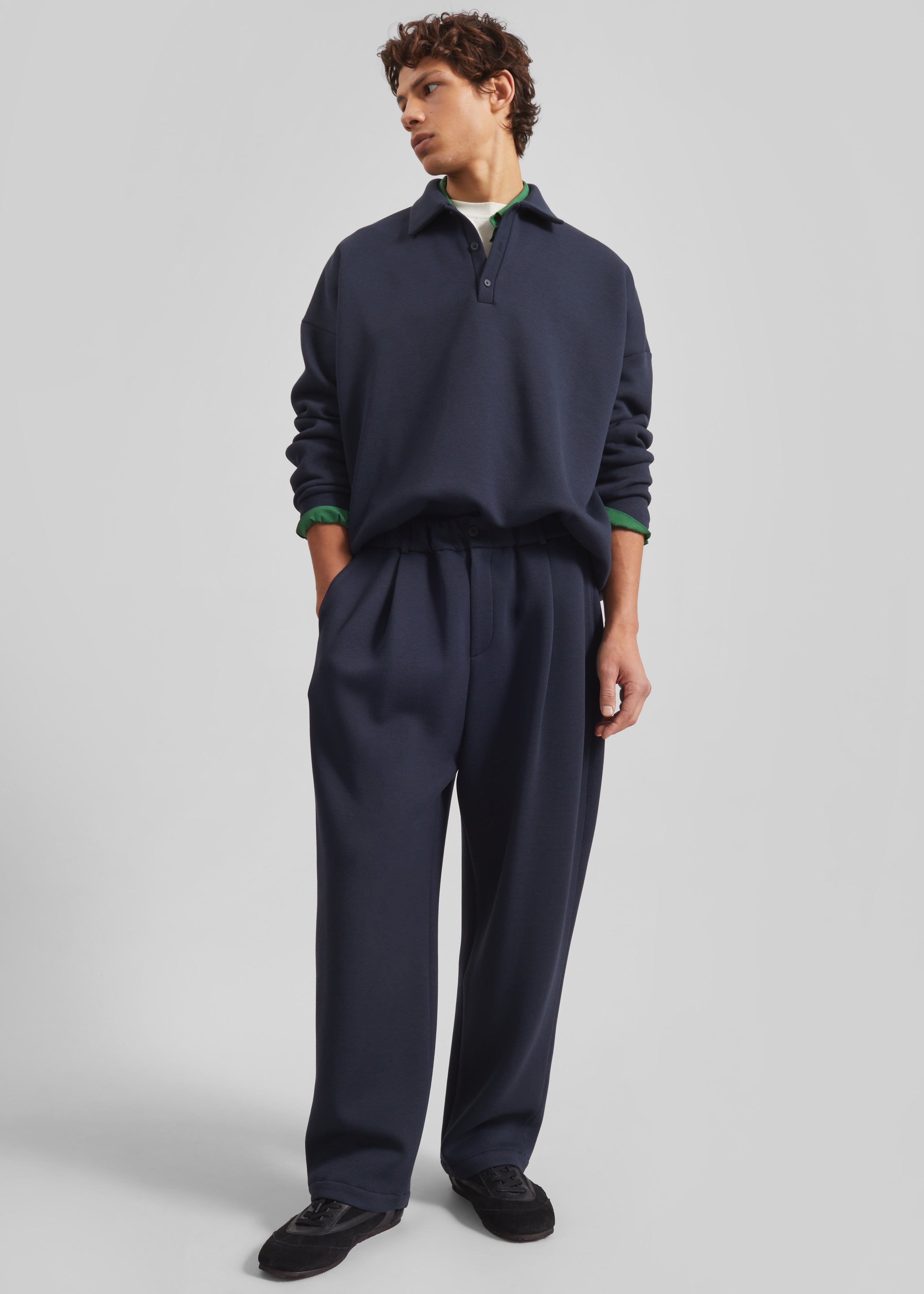 Lenham Polo Sweatshirt - Navy - 5